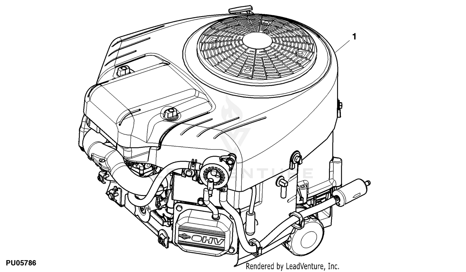 John Deere Engine GU20279, GU20453 Engine