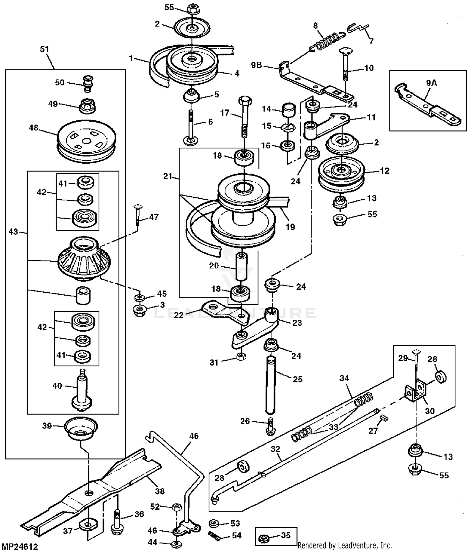 John deere 48 inch hotsell belt diagram