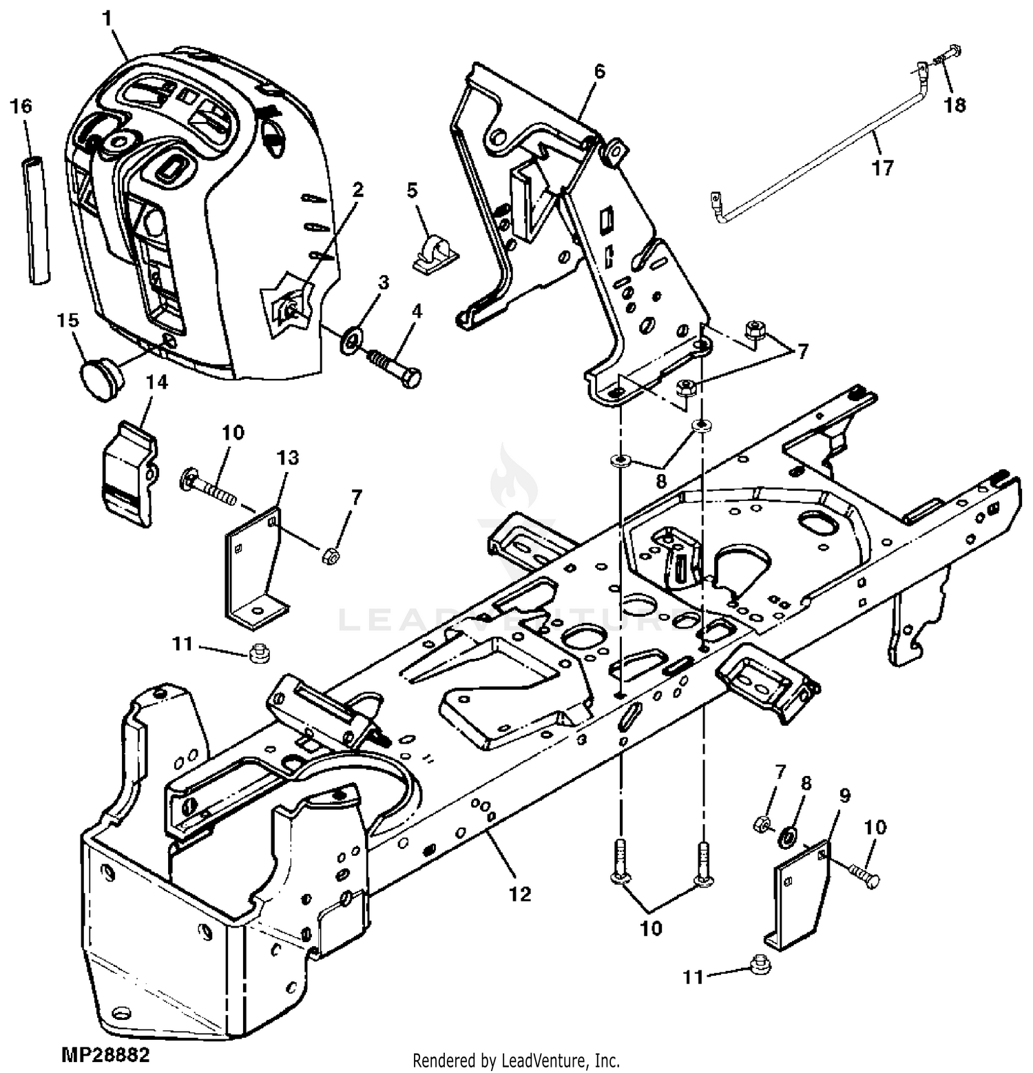 John deere sabre online deck parts