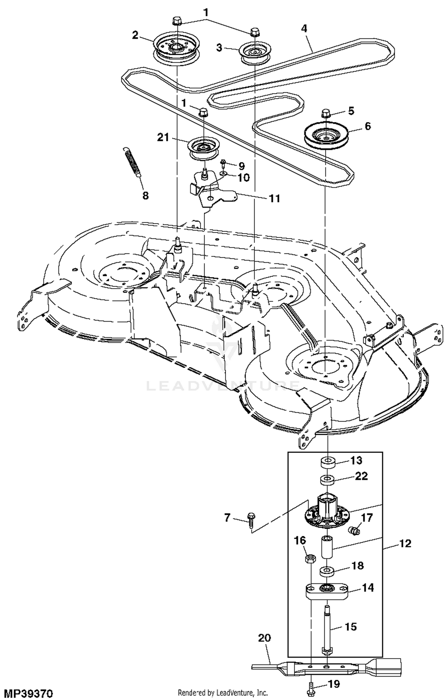 John deere outlet l130 deck belt