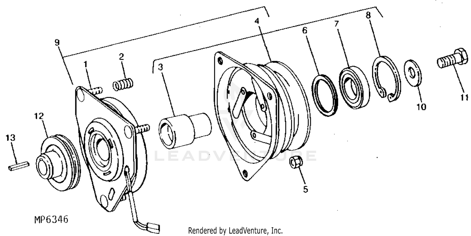 John Deere 185 Lawn Tractor Hydrostatic -PC10393 ELECTROMAGNETIC