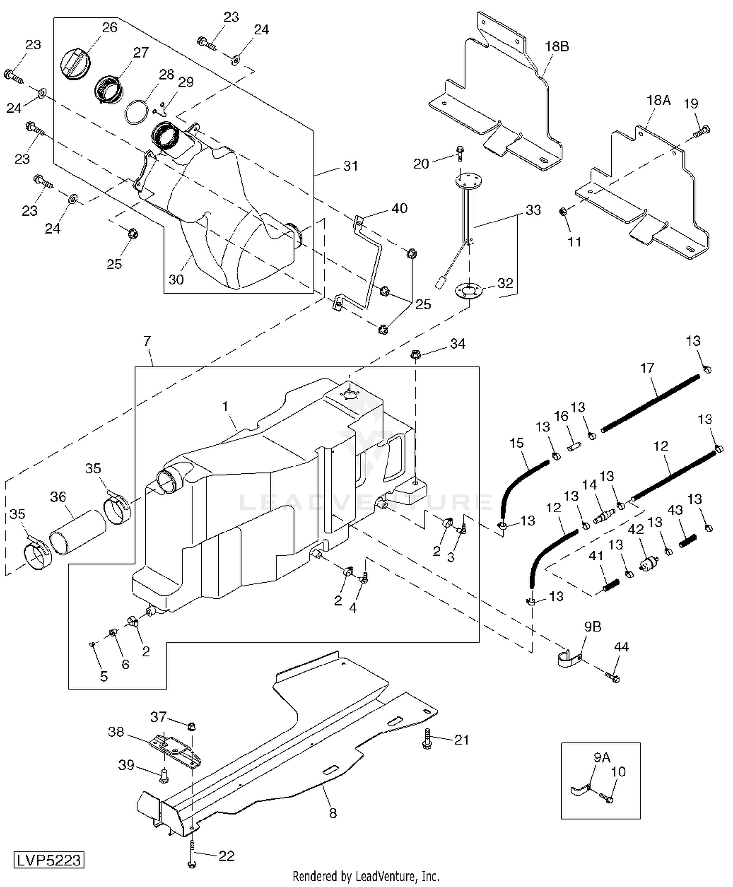 John Deere 5520. Tractor -PC9425 FUSES & RELAY STRADDLE MOUNT: ELECTRICAL  WIRING HARNESSES