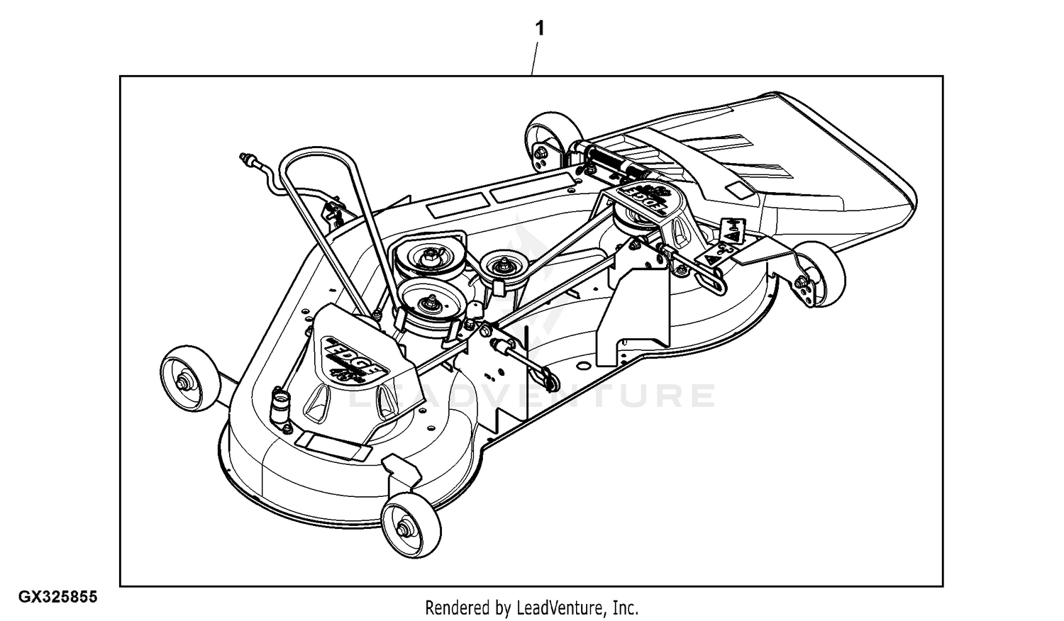 John deere 100 series belt clearance diagram