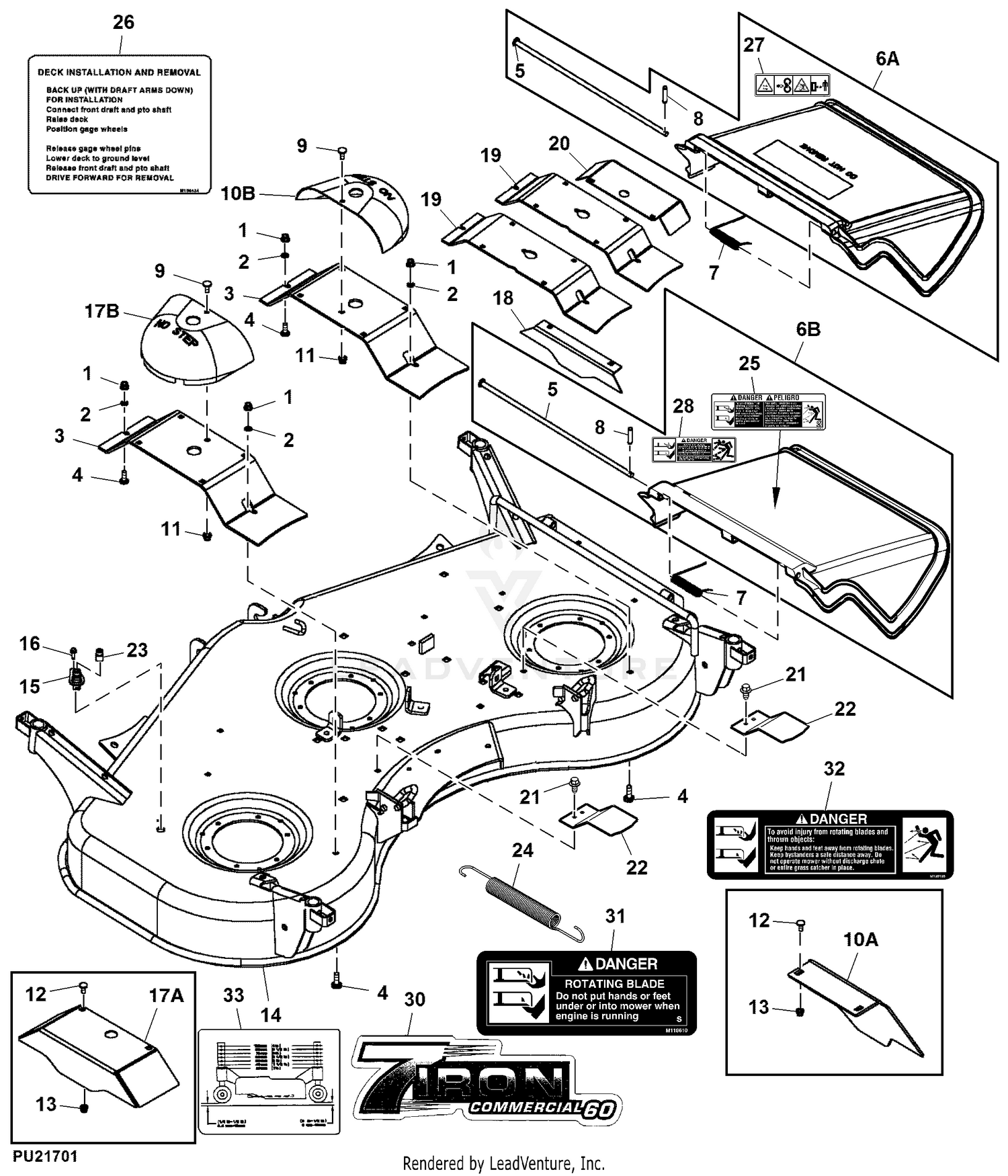 John Deere 60d Mower Deck Parts Diagram Heat Exchanger Spare Parts