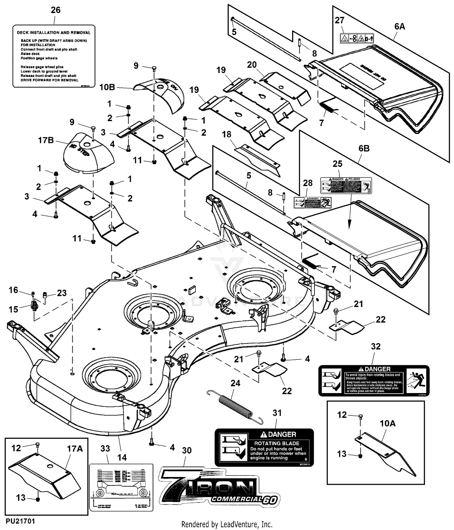 John Deere 60d Mower Deck Parts Diagram - Heat exchanger spare parts