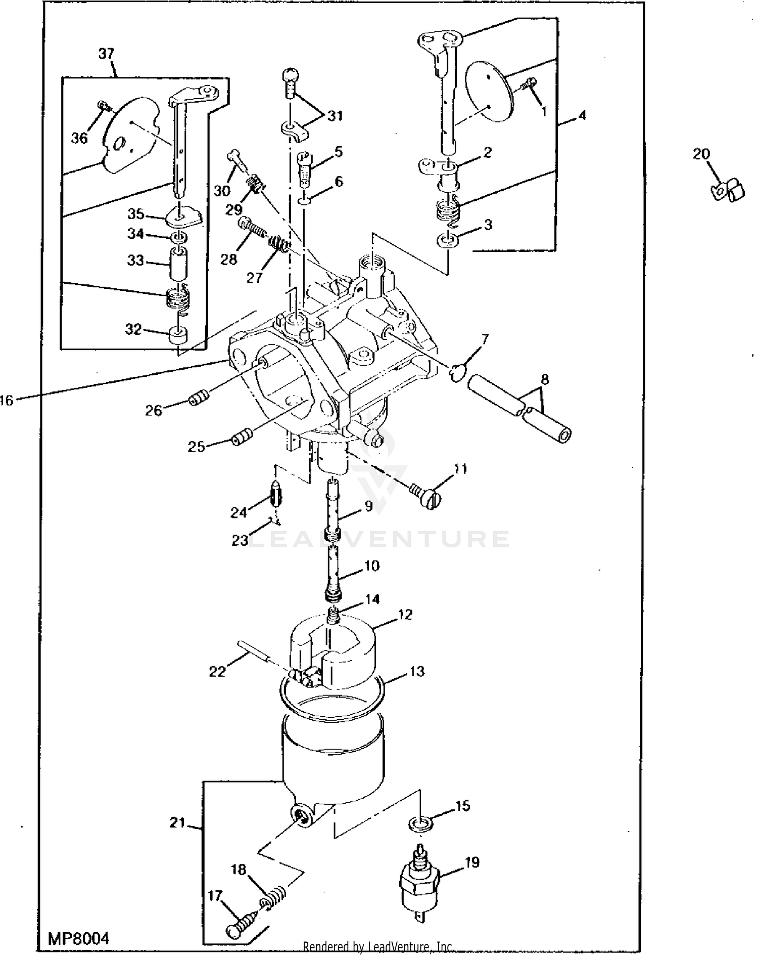 John deere f525 online engine