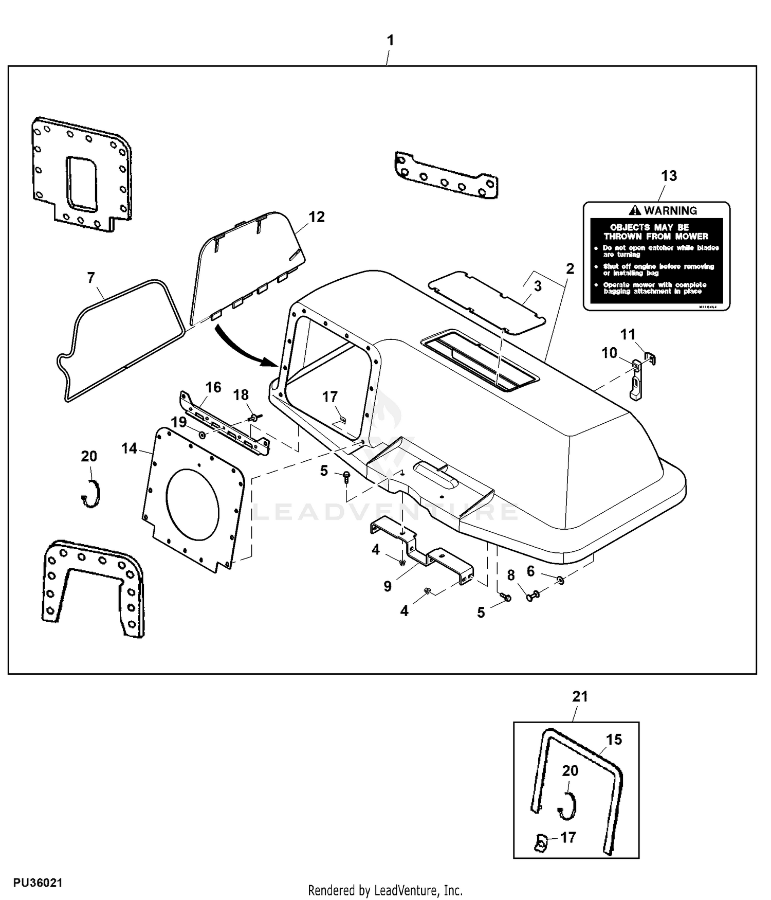 John Deere Hopper Top - AM127880