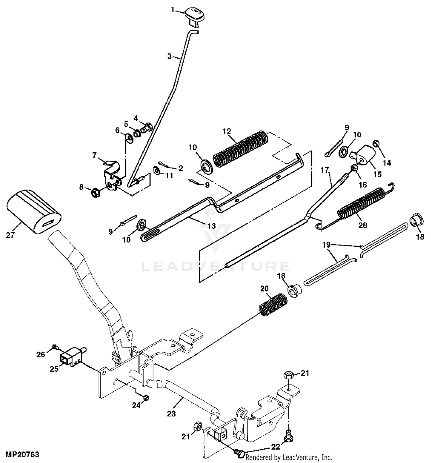John Deere LT166 Lawn Tractor (With 48IN Mower Deck), 49 OFF