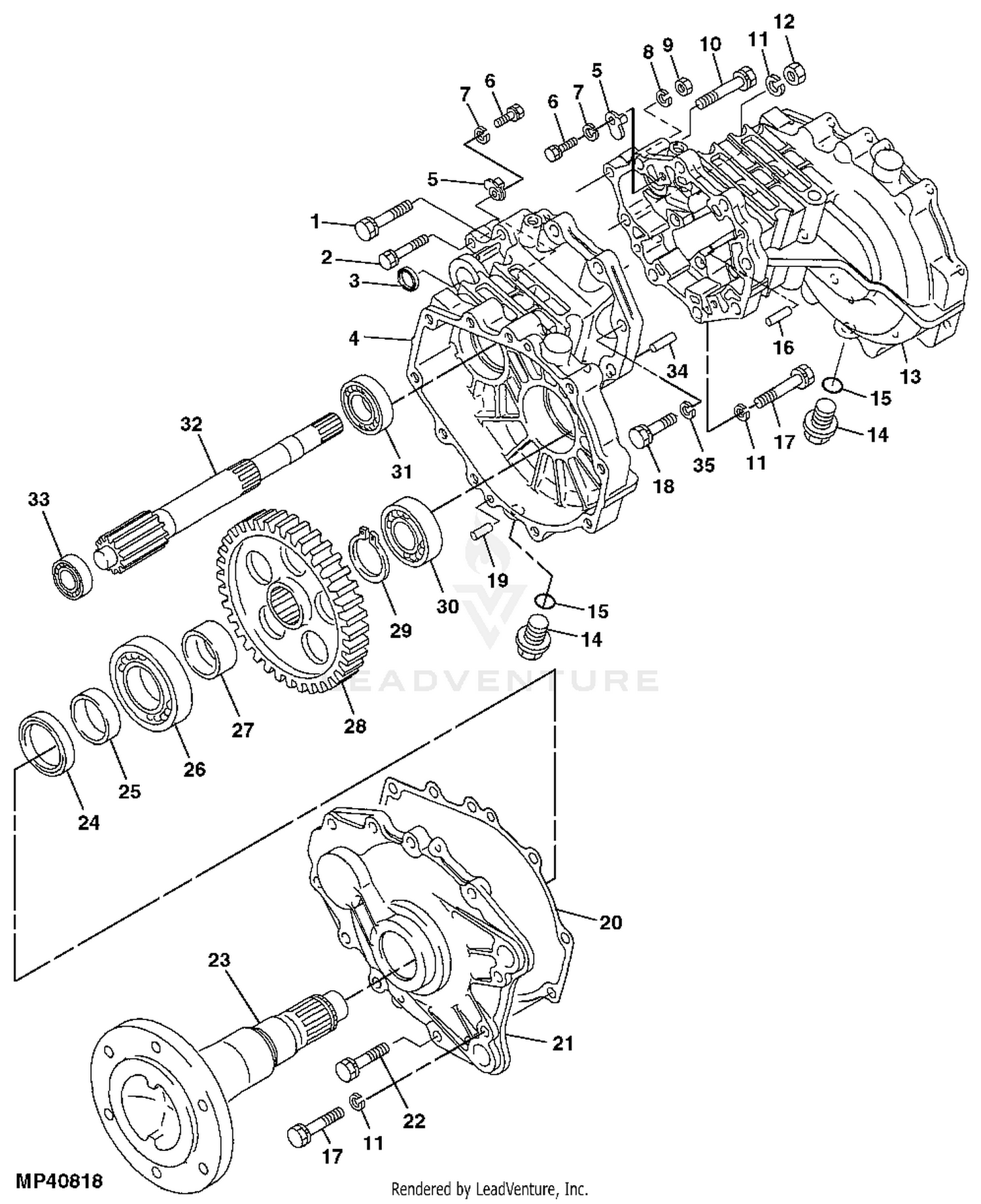 いずみ　バック2点 John Deere POWER TRAIN REAR AXLE