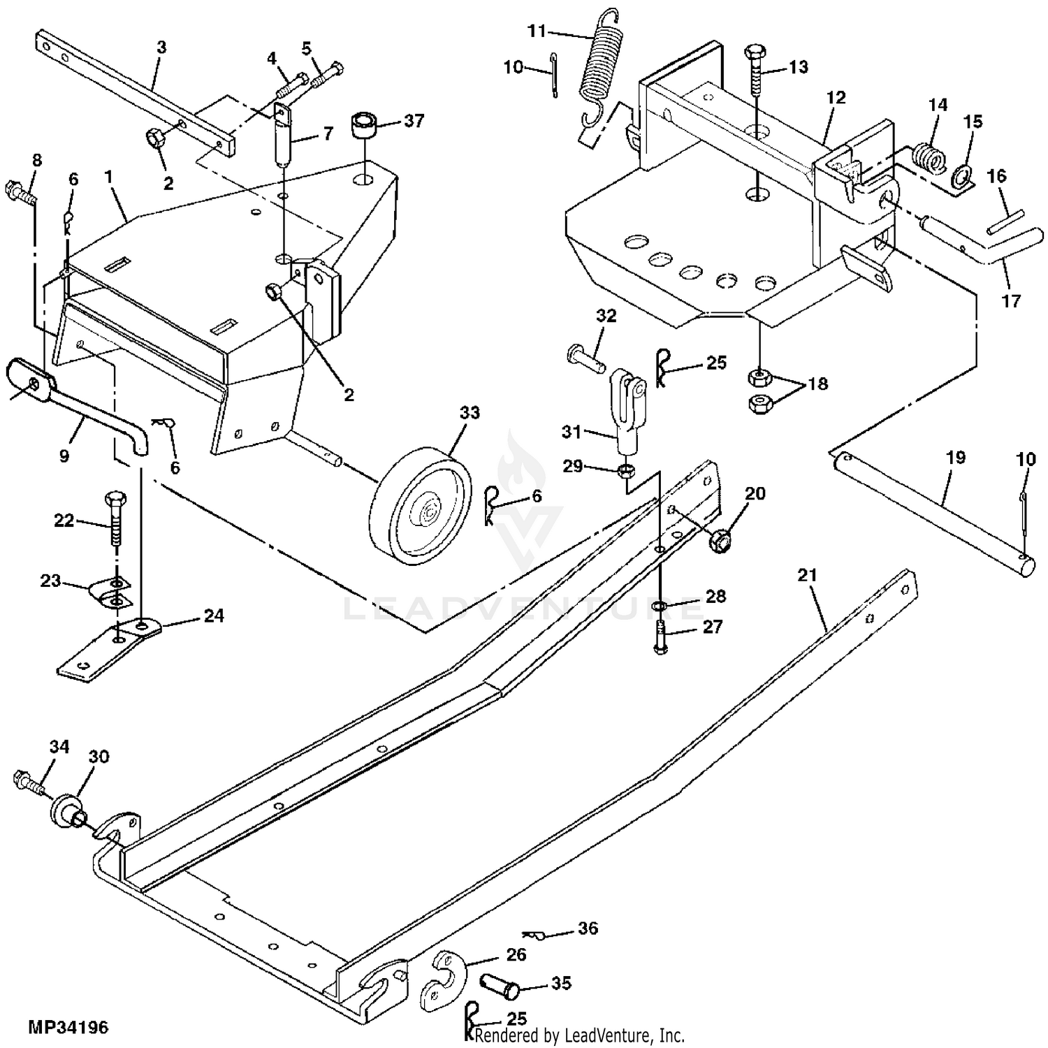 John Deere 44H Plow Parts Manual