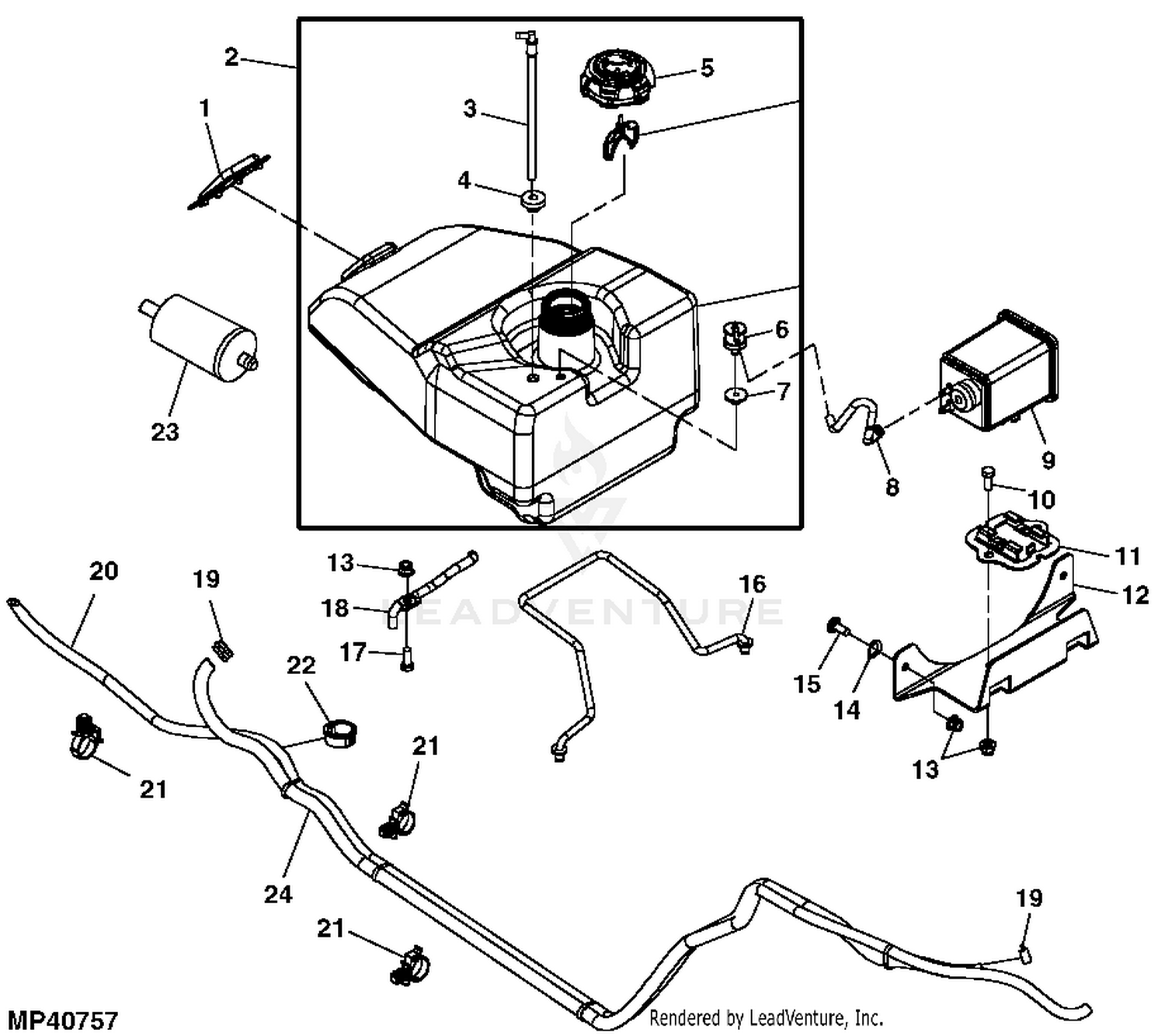 John deere la115 online engine