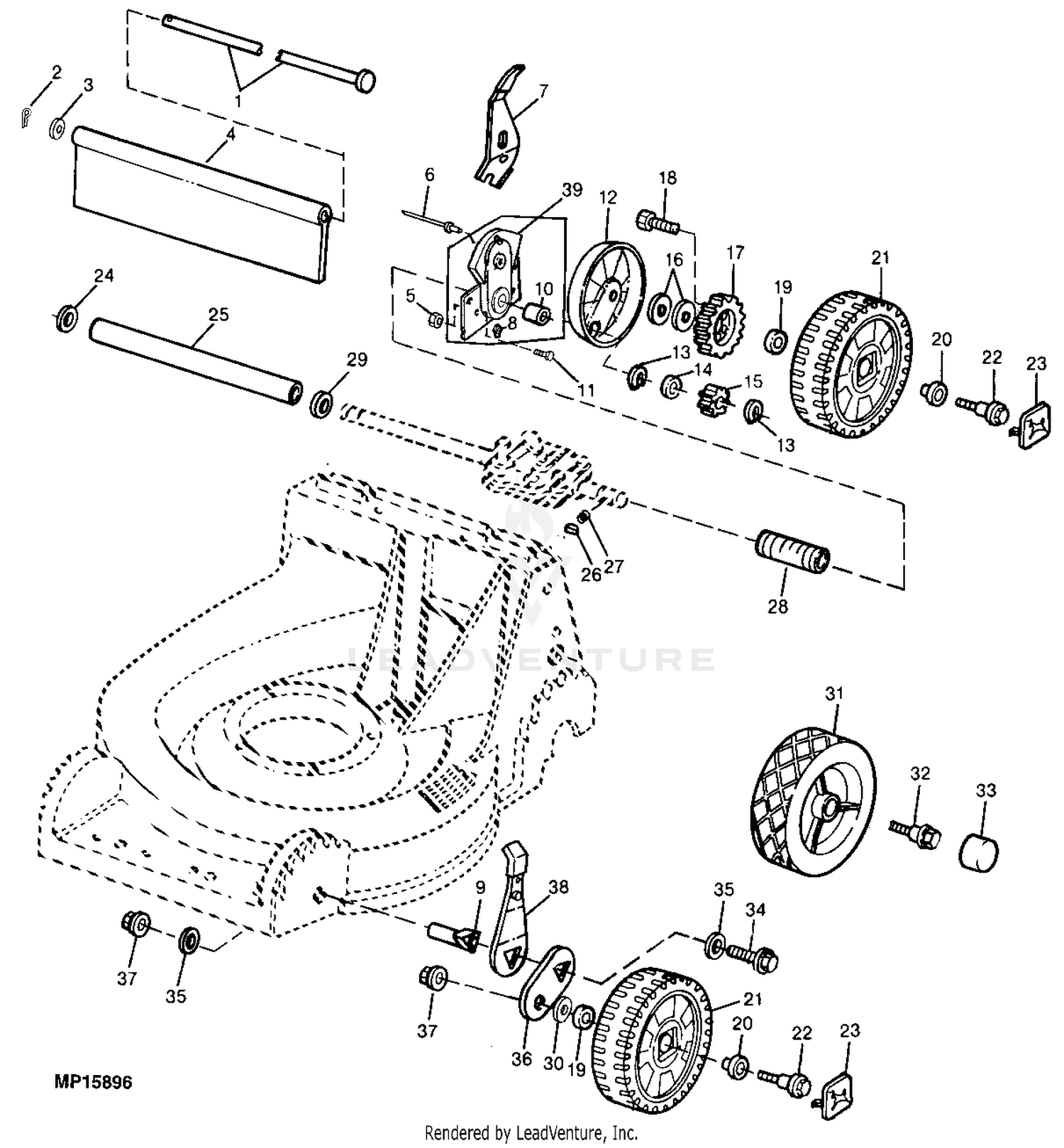 John Deere MOWER RELATED PARTS WHEELS (14PZ, 14SZ)