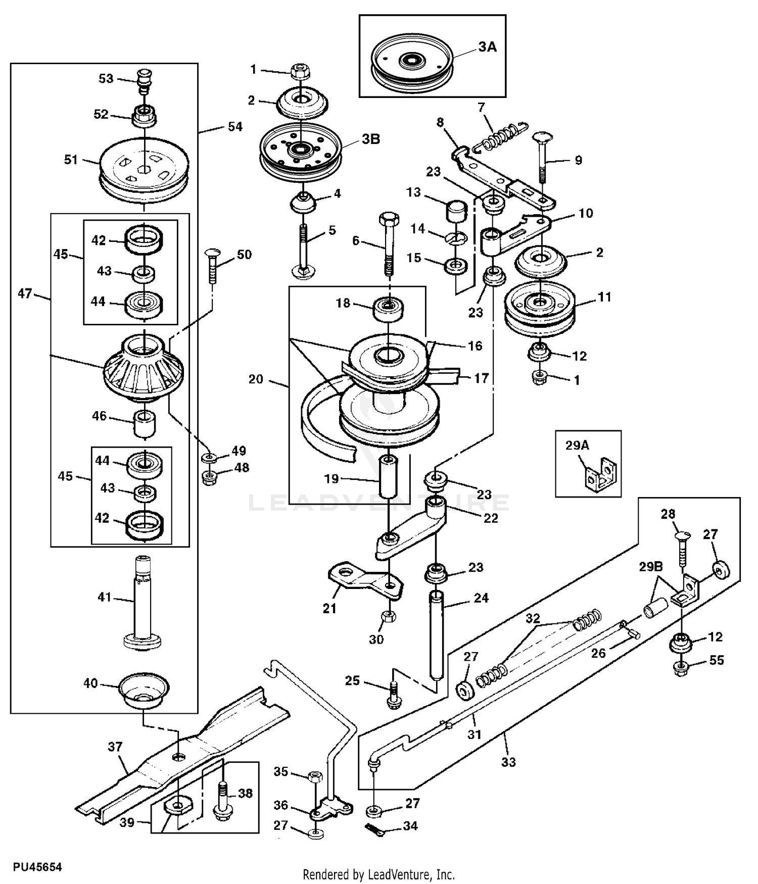 John deere gt235 54 mower deck parts new arrivals