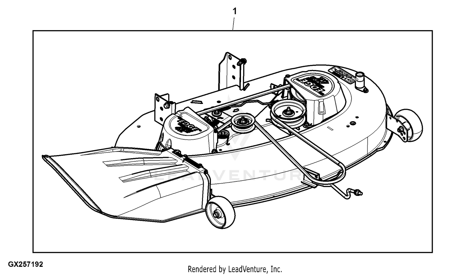 La135 best sale mower deck