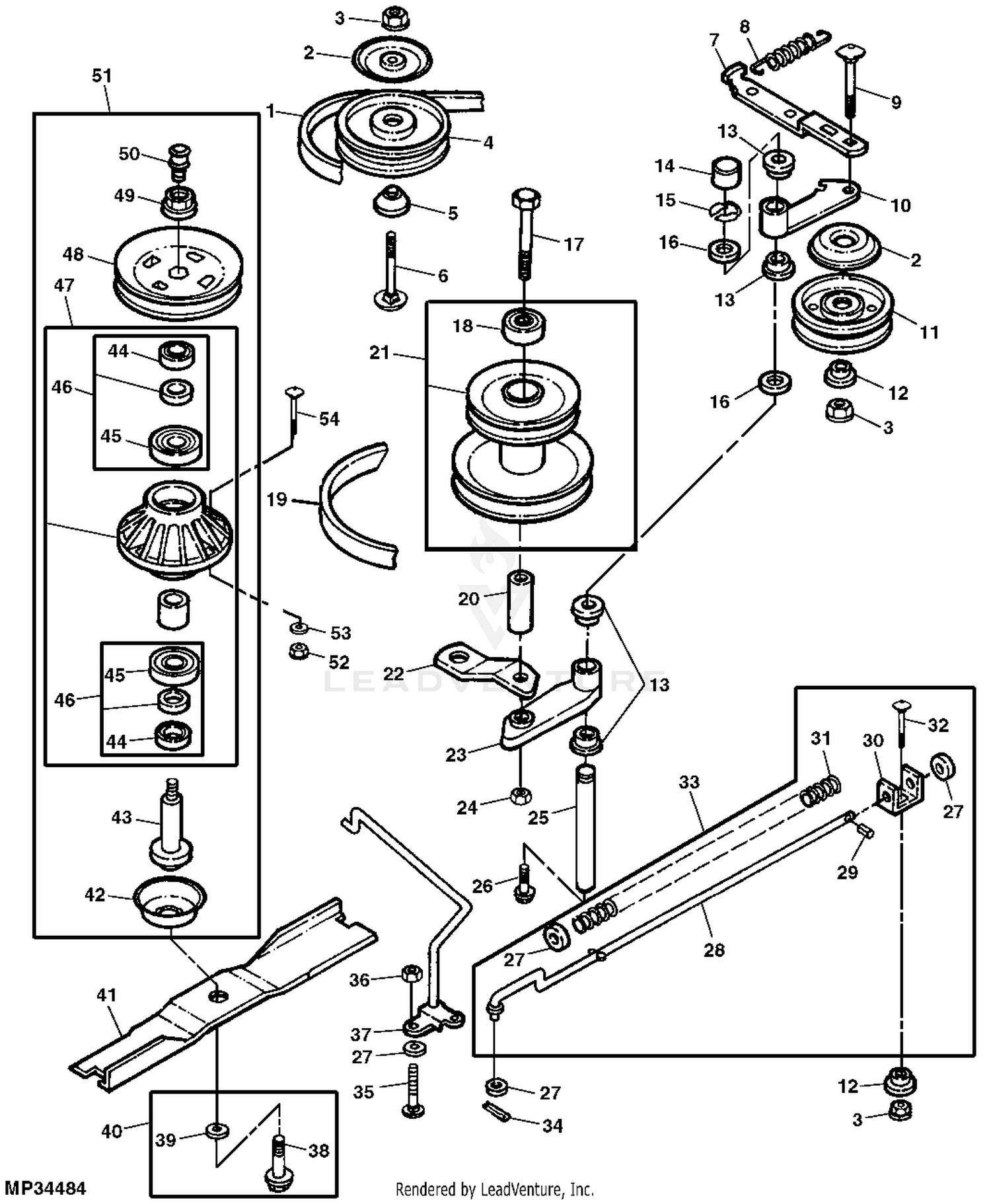 John deere sabre online deck parts