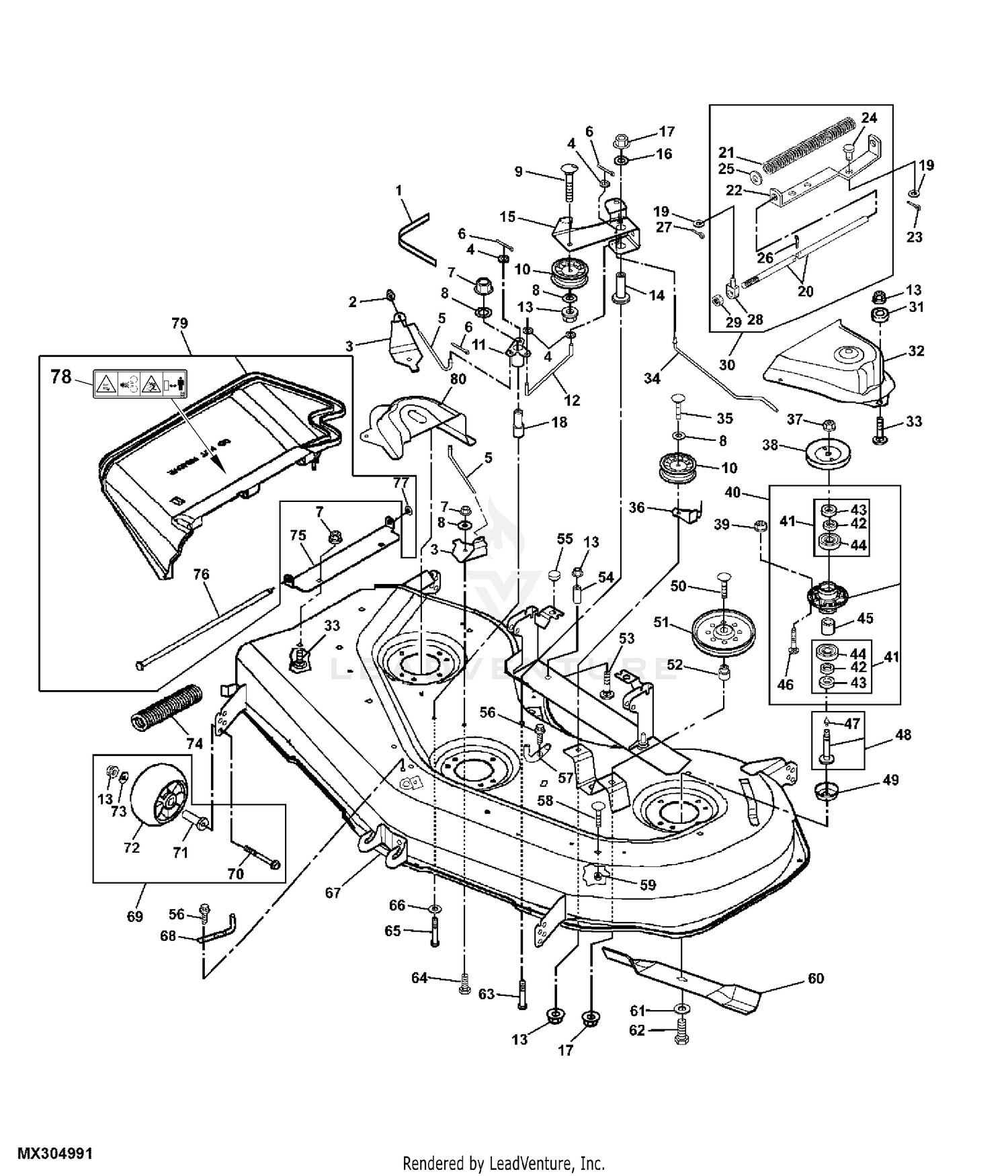 Lt166 46 best sale inch deck belt