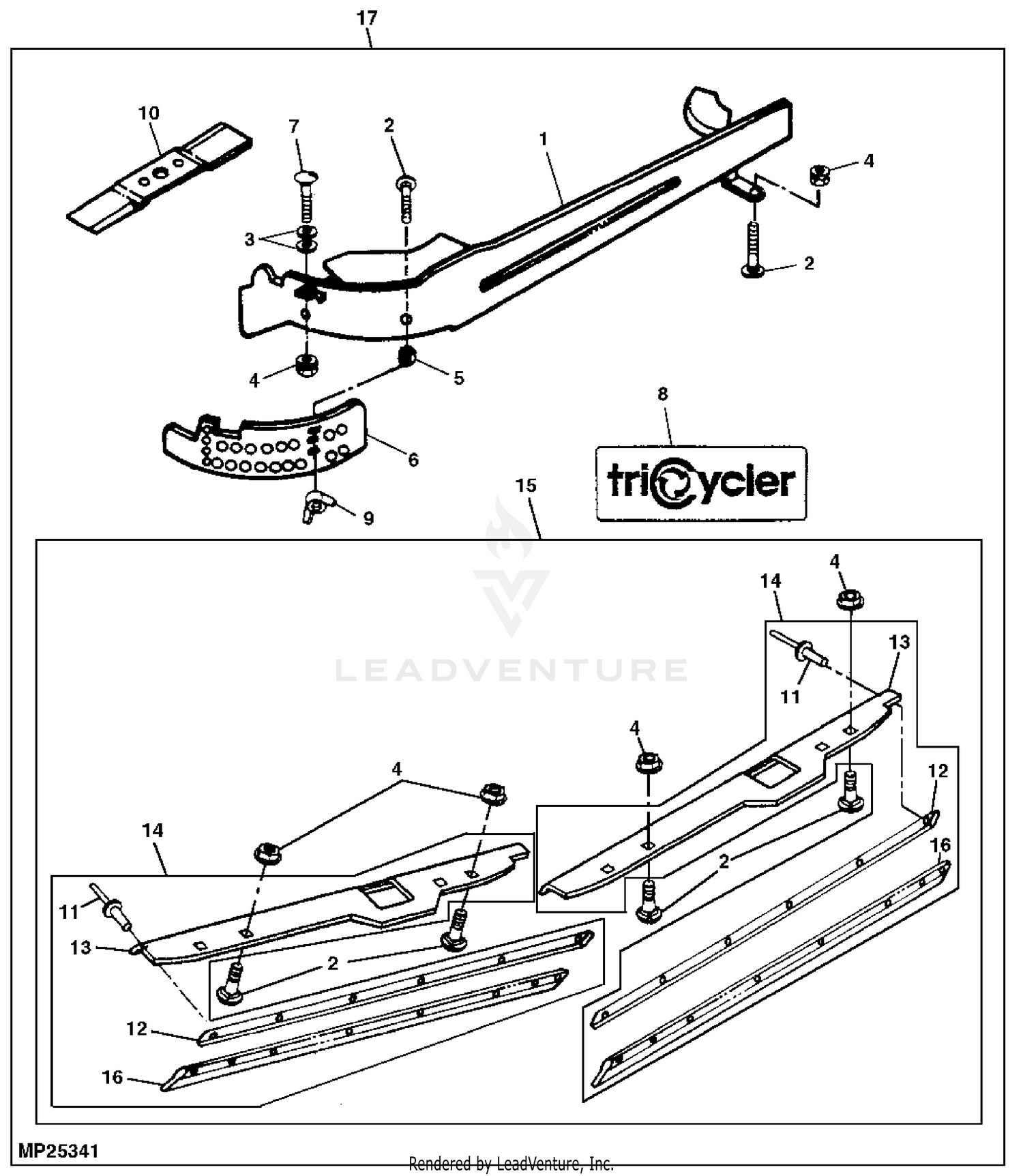 John deere lx277 mulching kit hot sale