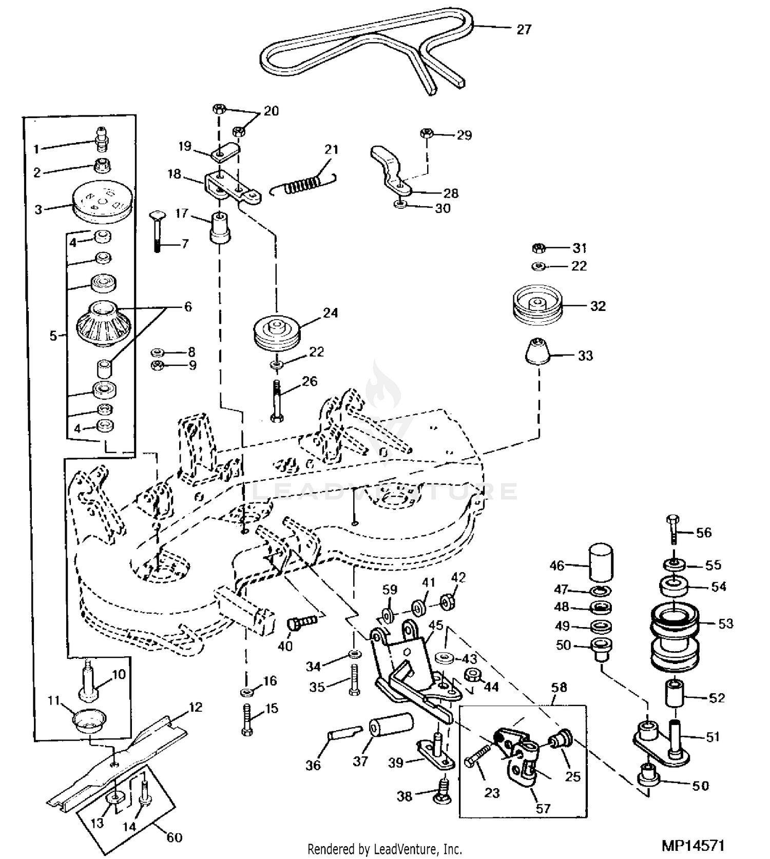 John deere f525 belt replacement sale