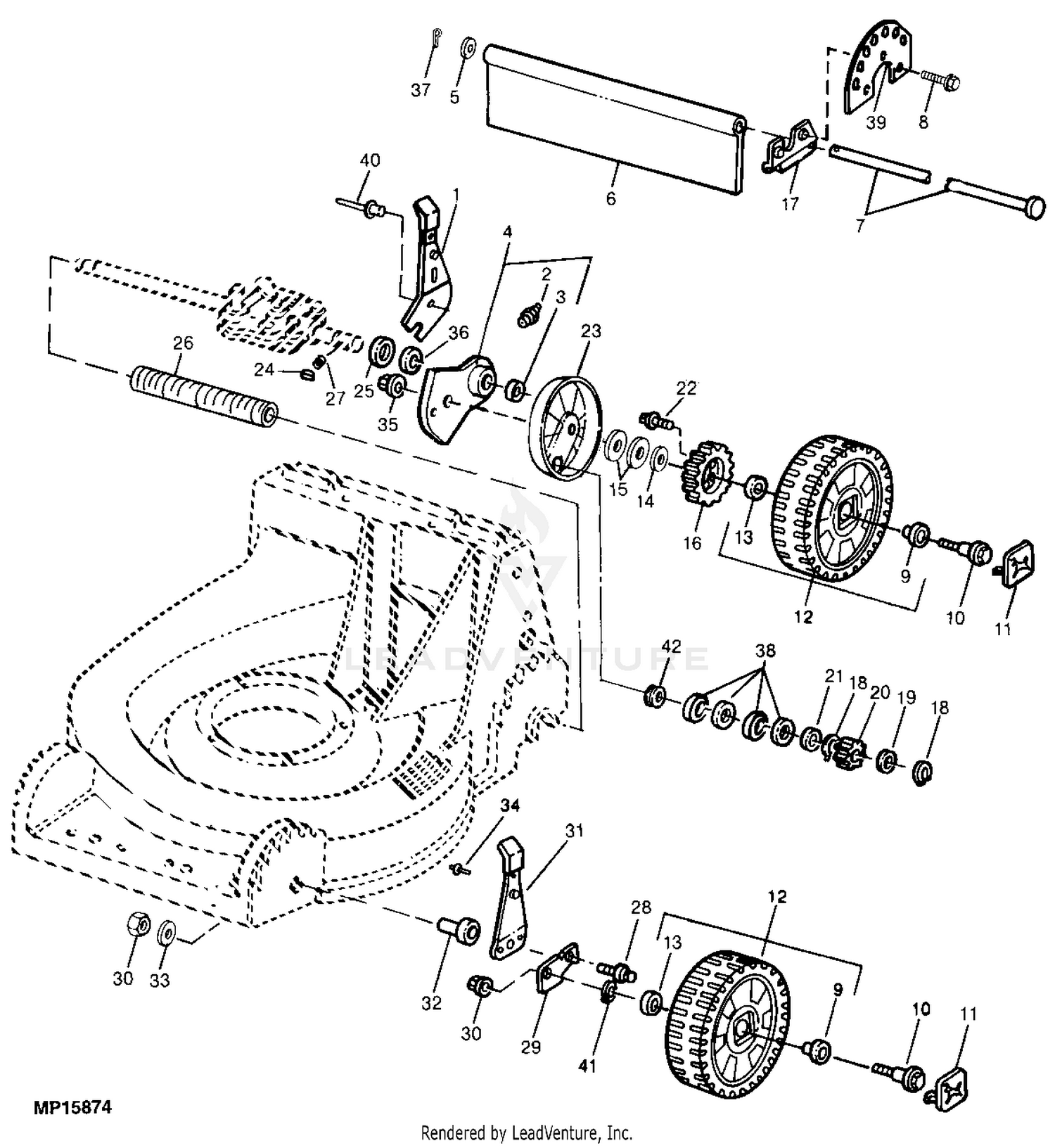 John Deere MOWER RELATED PARTS Wheels 12SB 14SB 14SE 175000