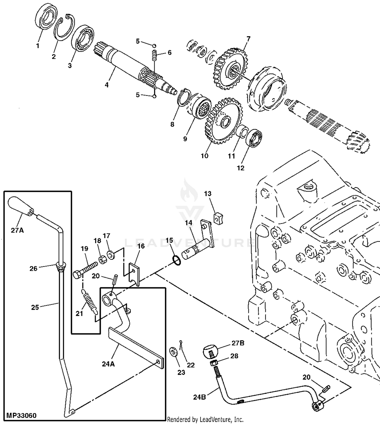 John Deere 990 (Gear Transmission) -PC2830 MFWD CONTROLS