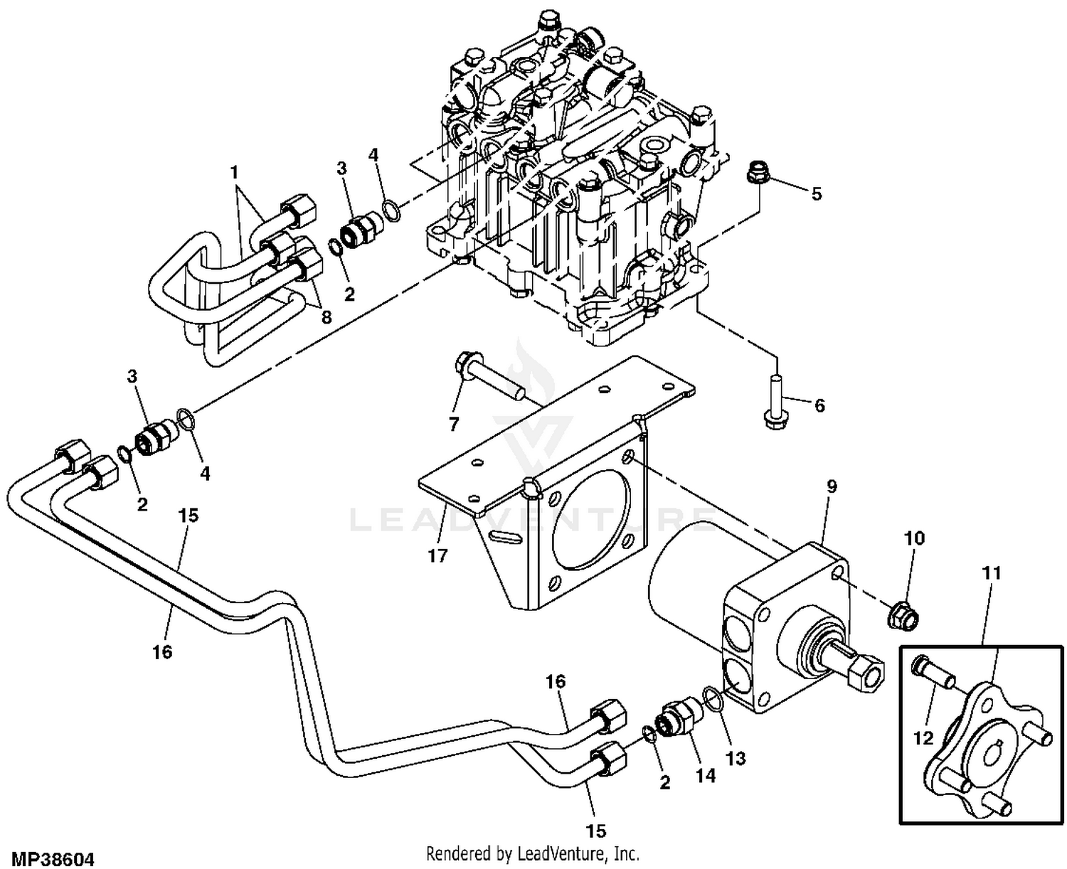 John Deere Z425 Hydraulic Pump Rebuild Kit Szymczyk Babbel 5055