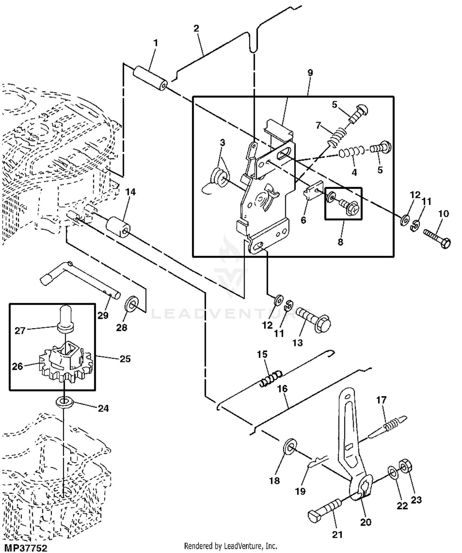 John Deere 240, 245, 260, 265, 285, and 320 Lawn and Garden Tractor - Parts  Catalog