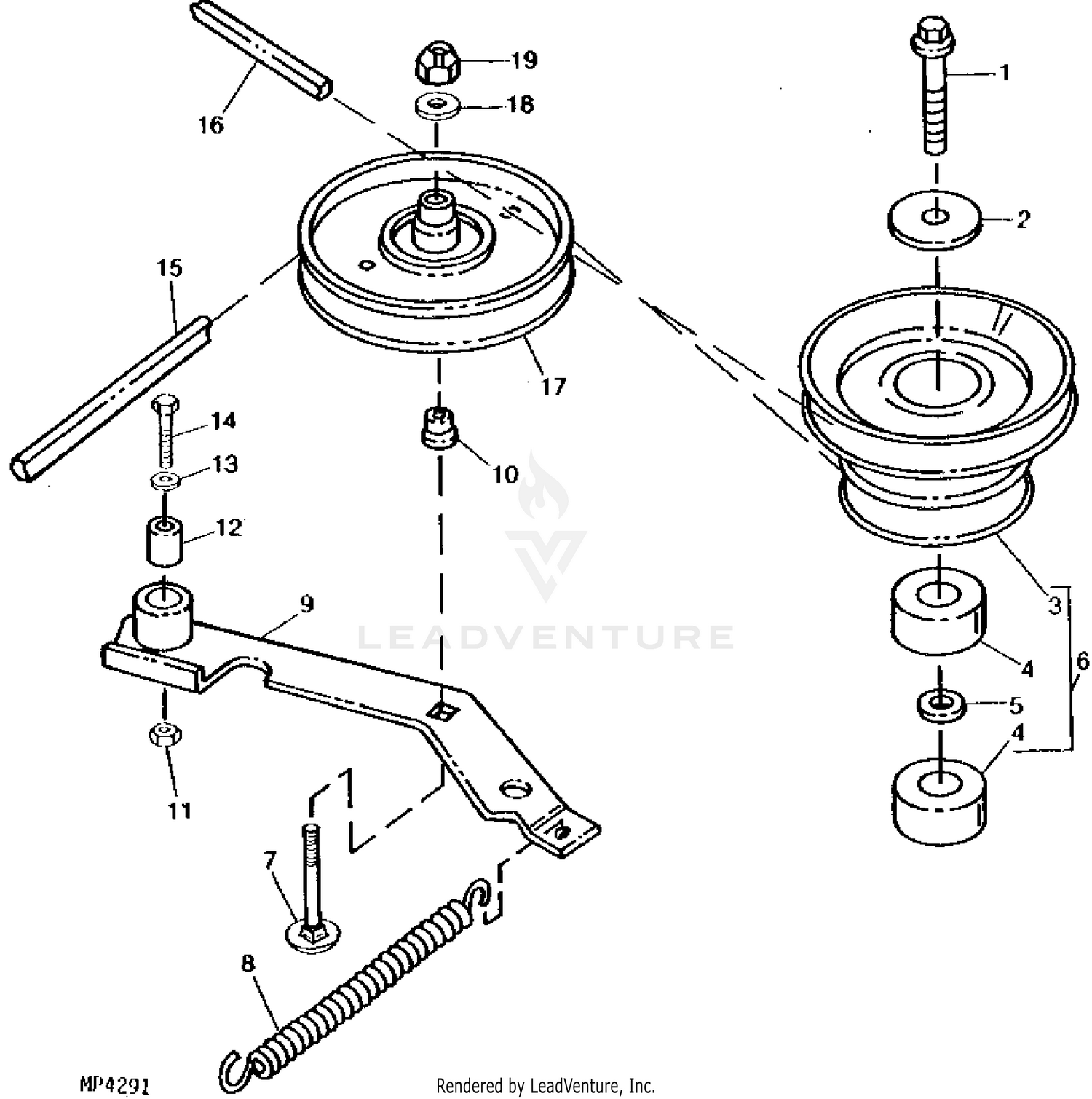 John Deere 38 IN MID MOUNT ROTARY MOWER 210 212 214 216 316