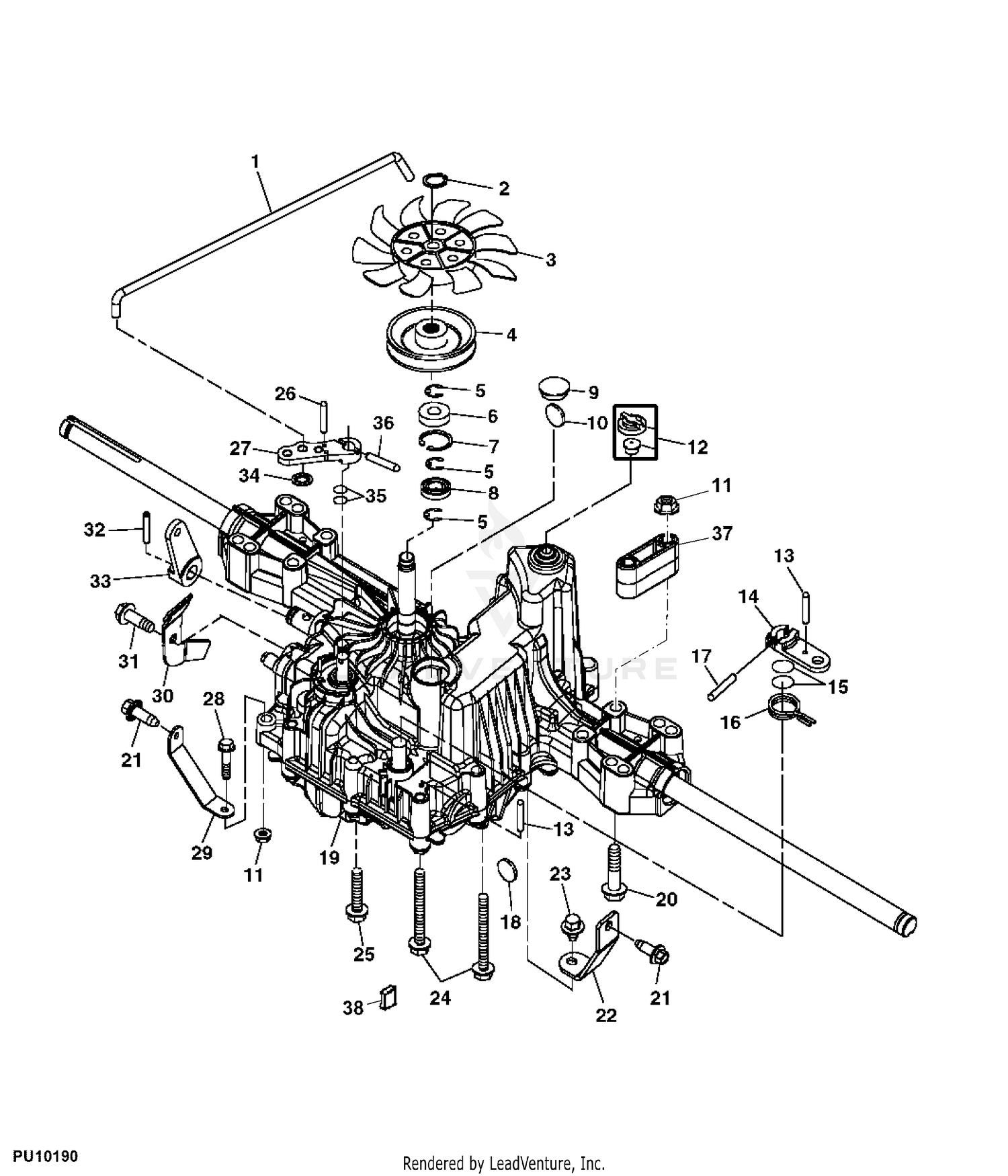 John deere clearance la145 belt diagram