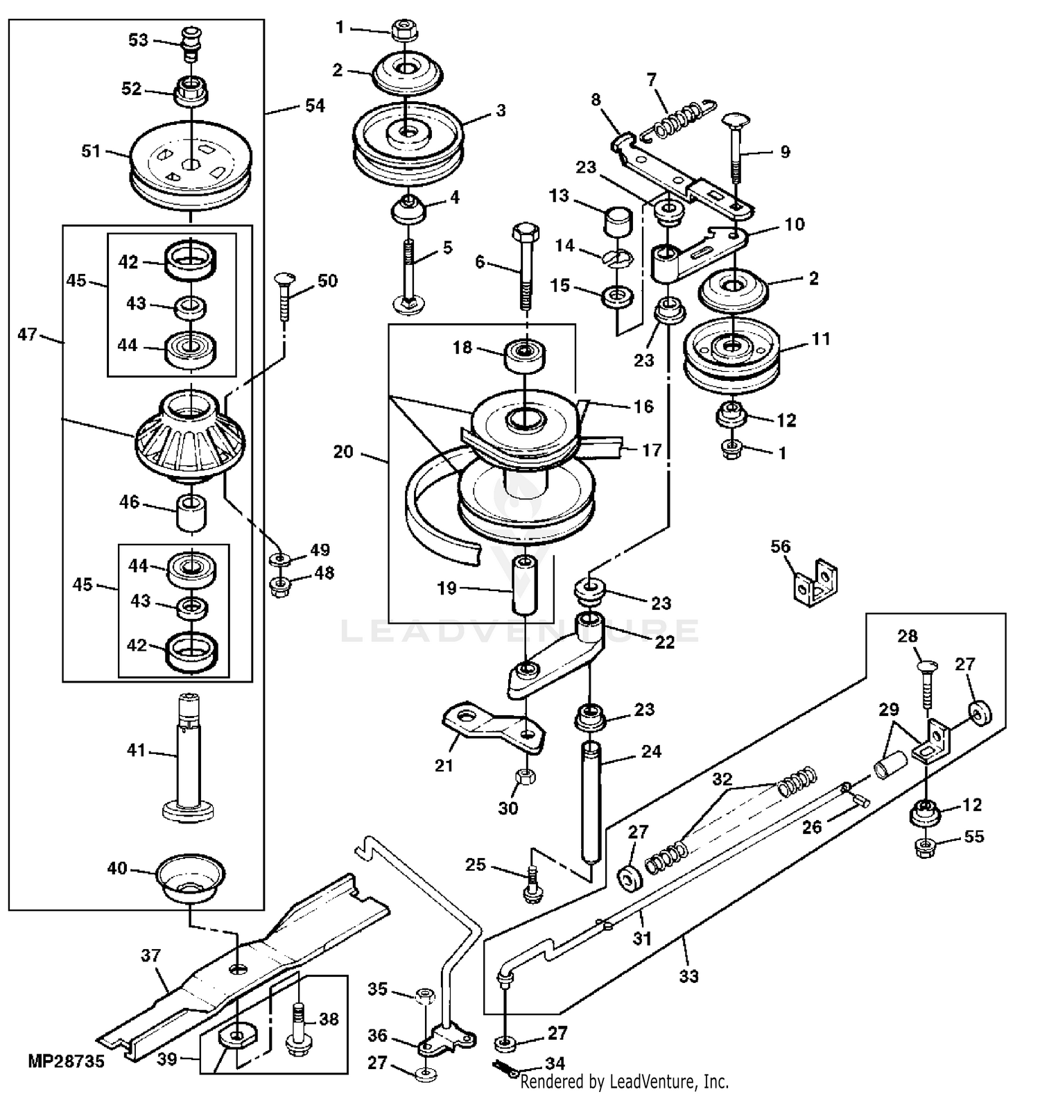 ARIMain - WEINGARTZ John Deere 54c Mower Deck Belt Diagram