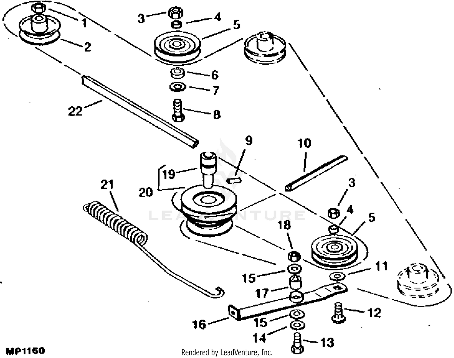 John deere 214 outlet mower deck belt