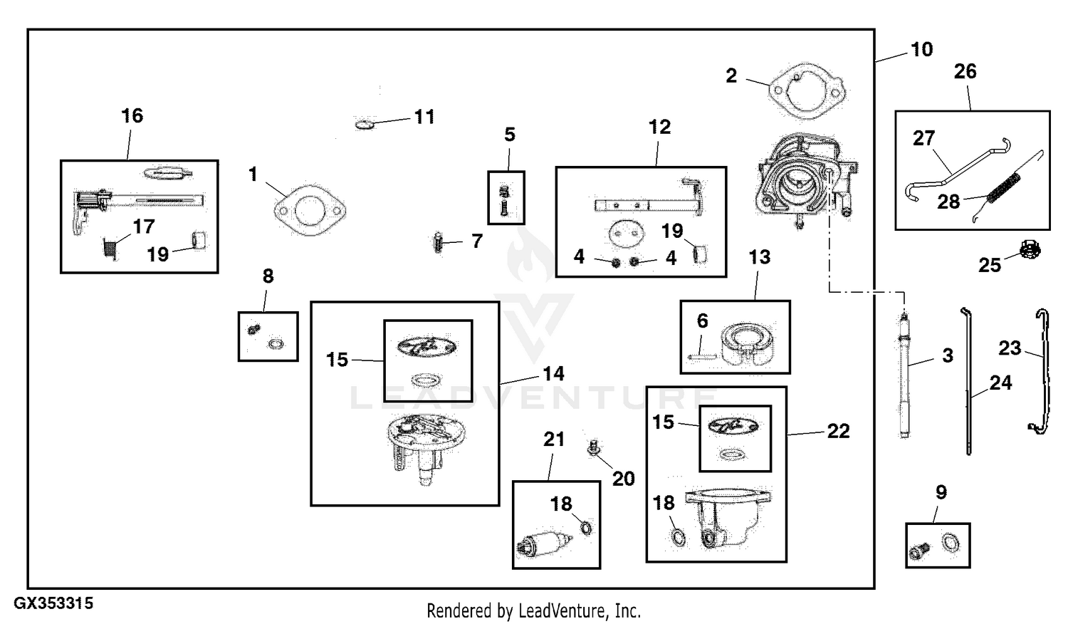 John deere la115 discount carburetor linkage diagram