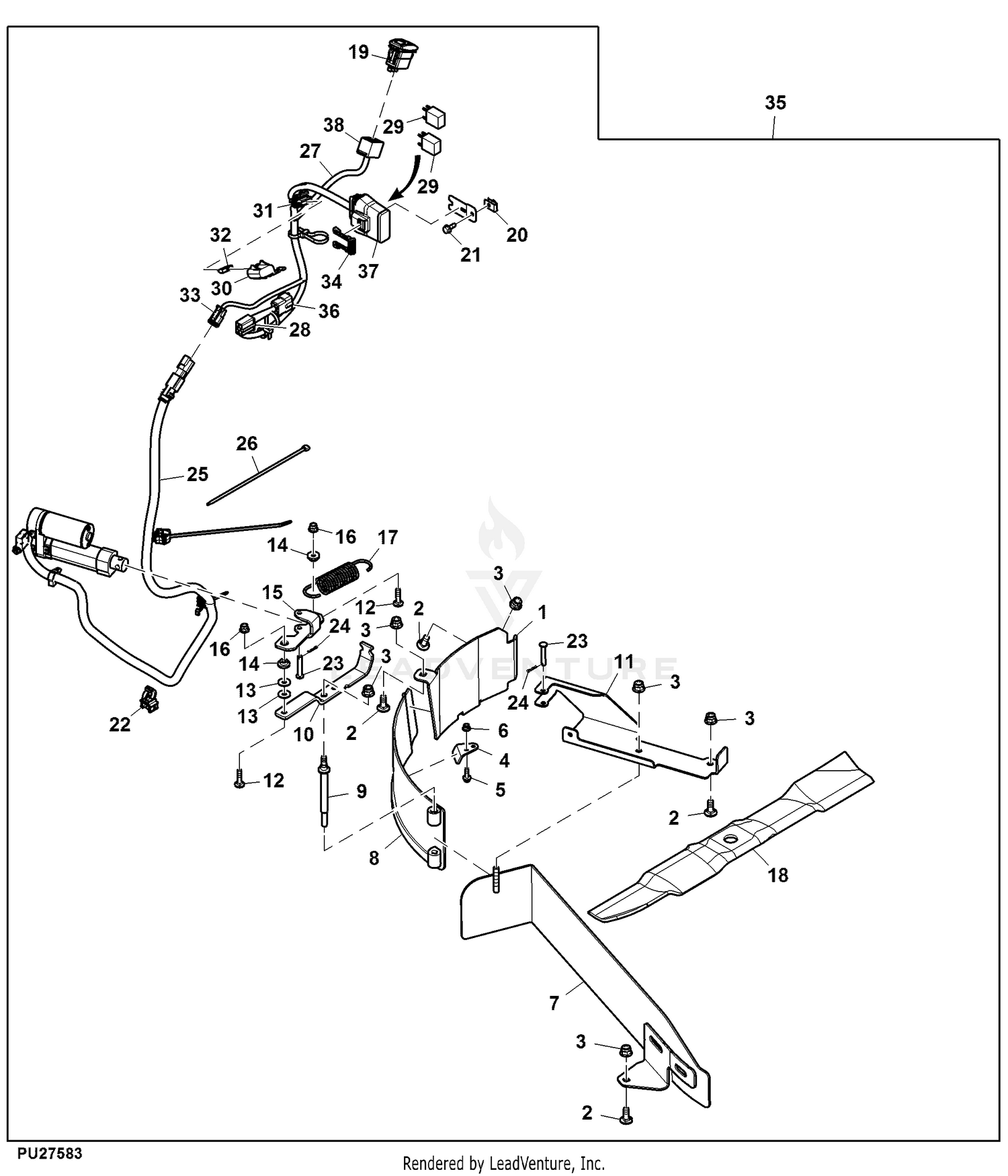 Mulching kit for discount john deere x350