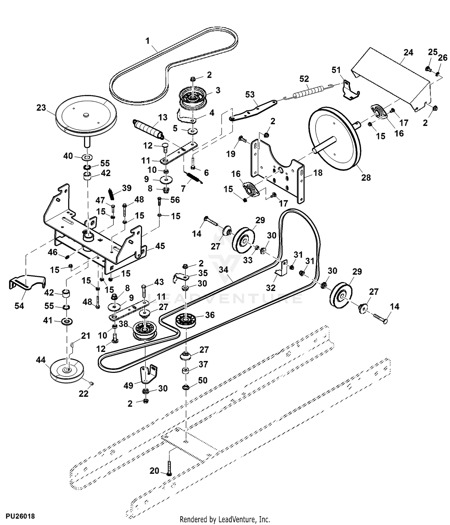 John deere 2024 l100 drive belt