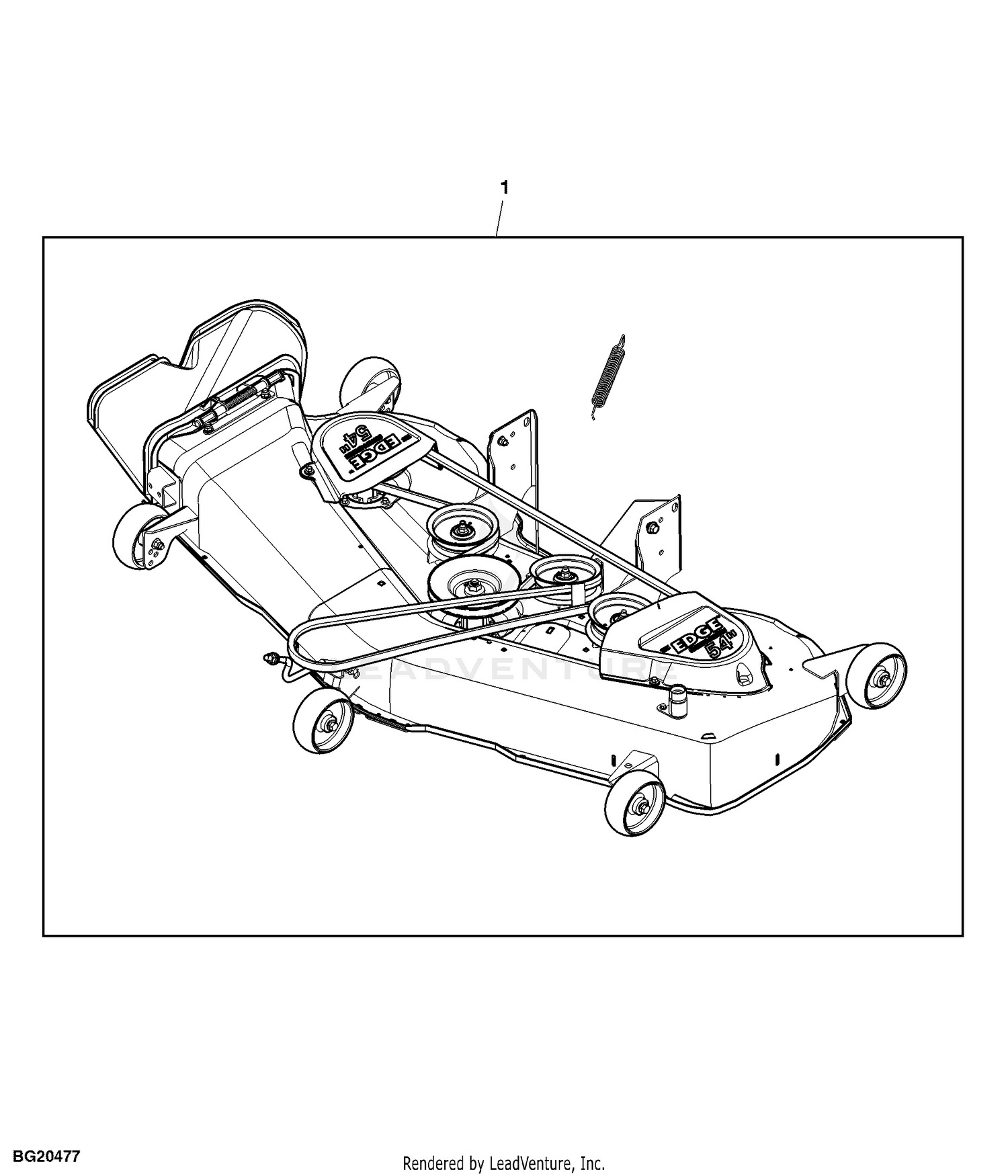 John deere d170 discount mower deck parts