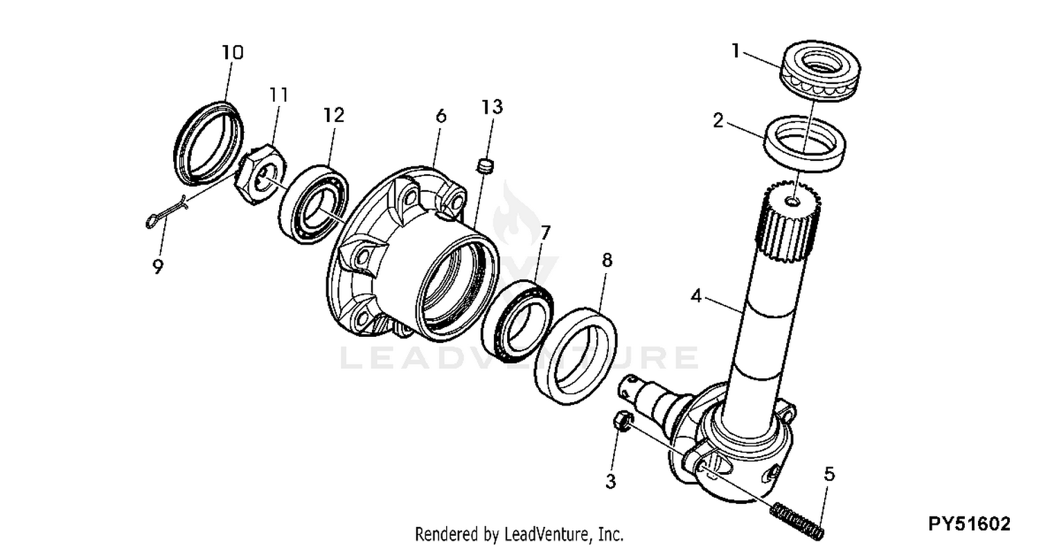 John Deere Wheels, Non-Powered Axles, Sheet metal Spindle John Deere Wheels, Non-Powered Axles, Sheet metal Spindle