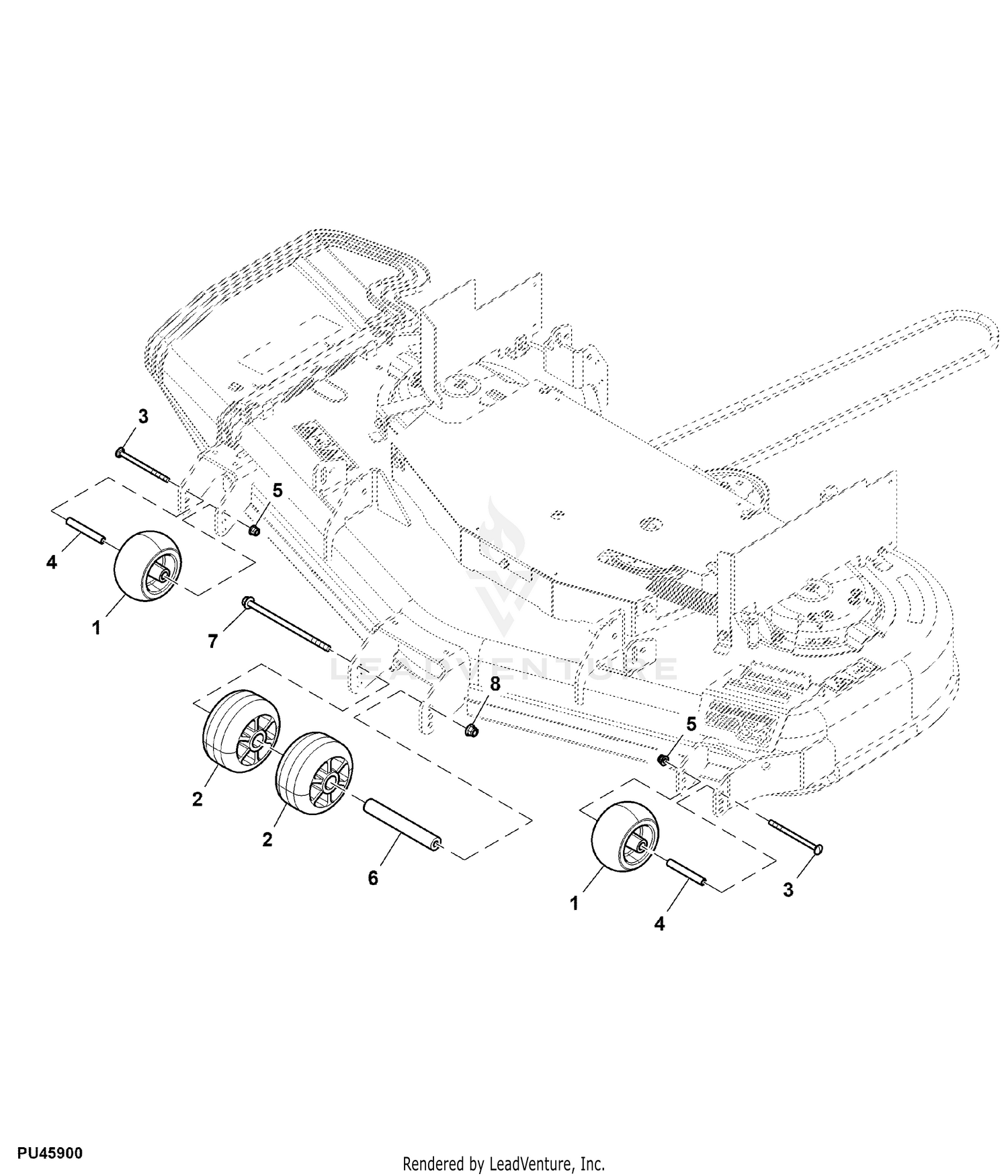 John deere 54 inch mower deck wheels hotsell