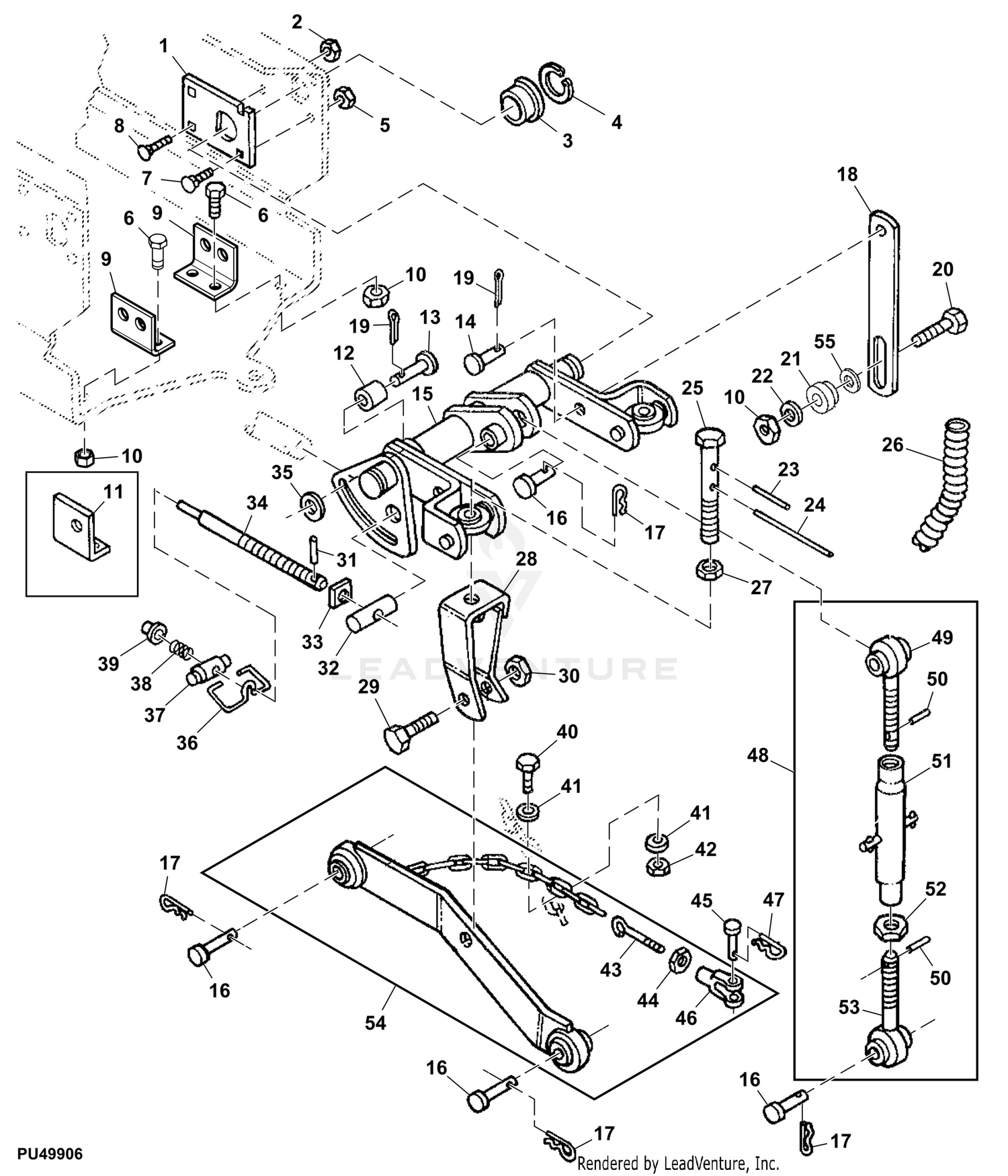 John Deere Hitch Three Point Hitch Kit (Category 0)