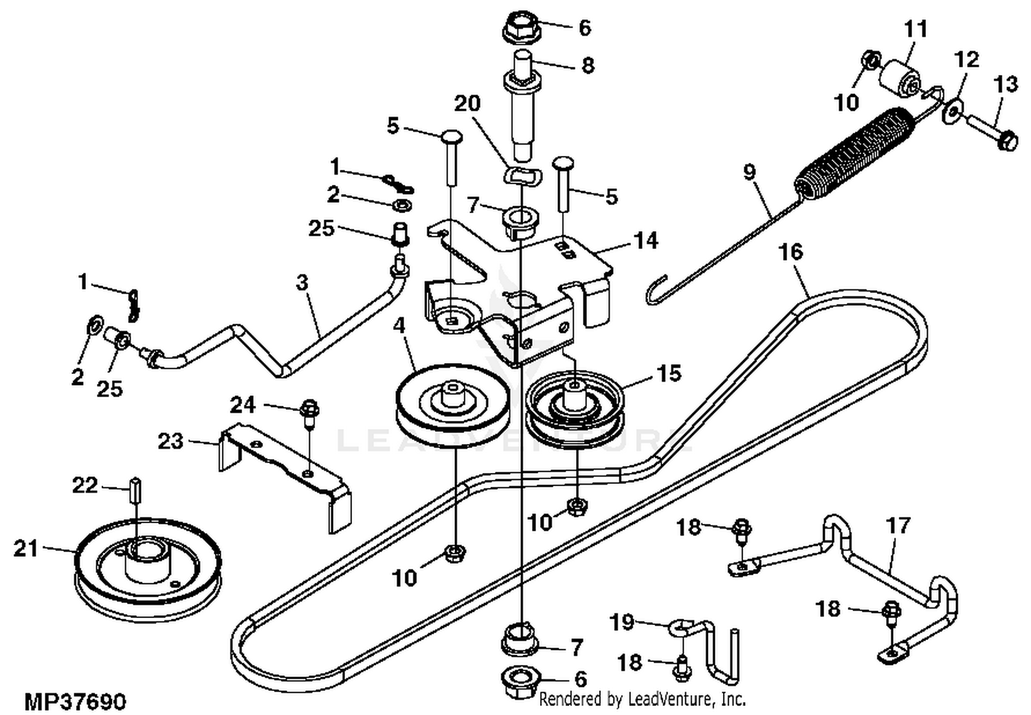 48 Inch John Deere X320 Deck Belt Diagram Verdesdesteio