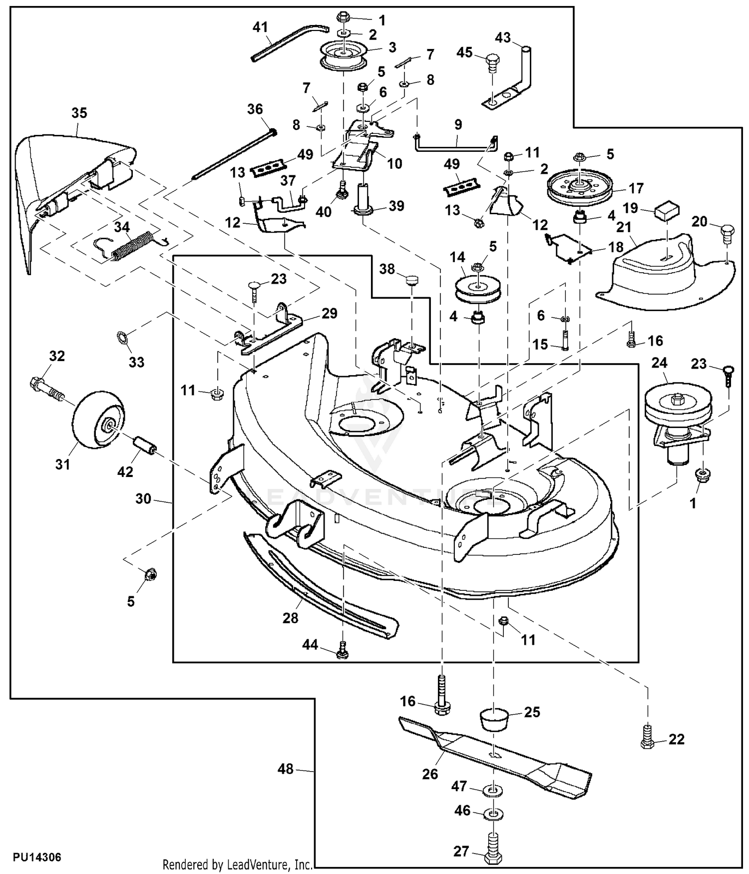 John deere lt155 deck hotsell belt diagram