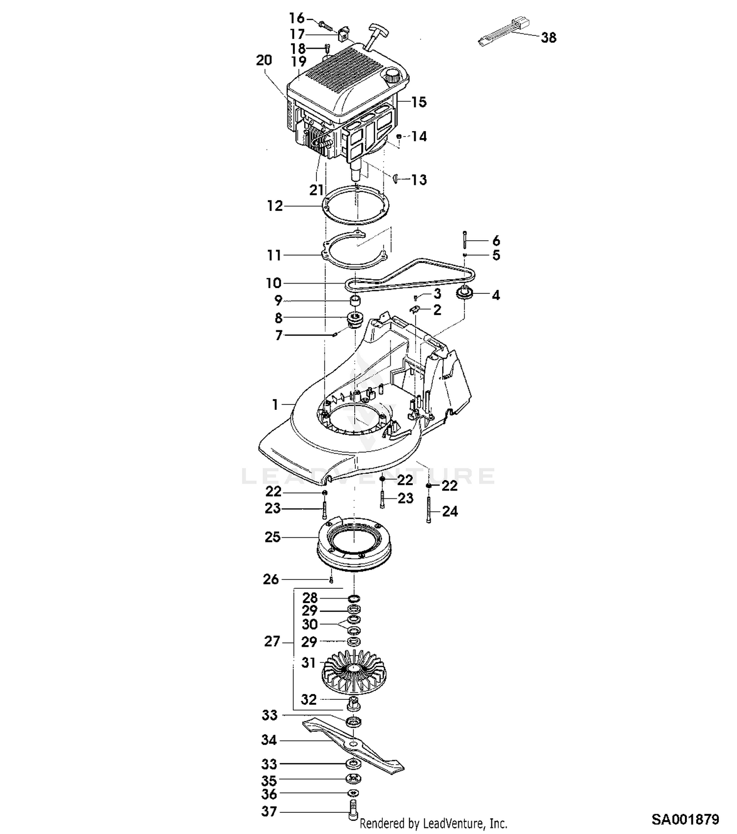 John Deere 40 cm, 43 cm Walk Behind Mowers2/4-Cycle SA378, SA382 