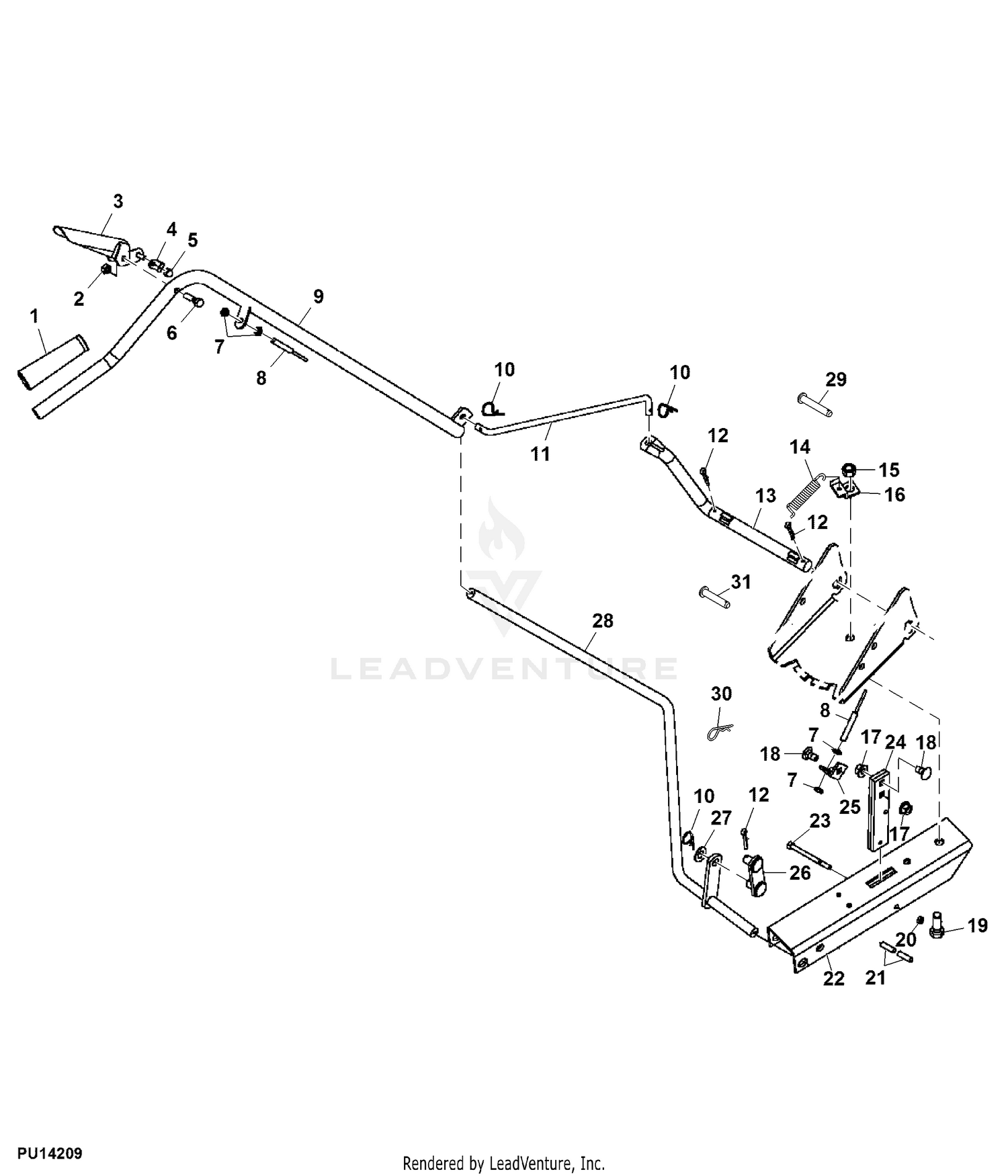 John deere e140 online mower blades