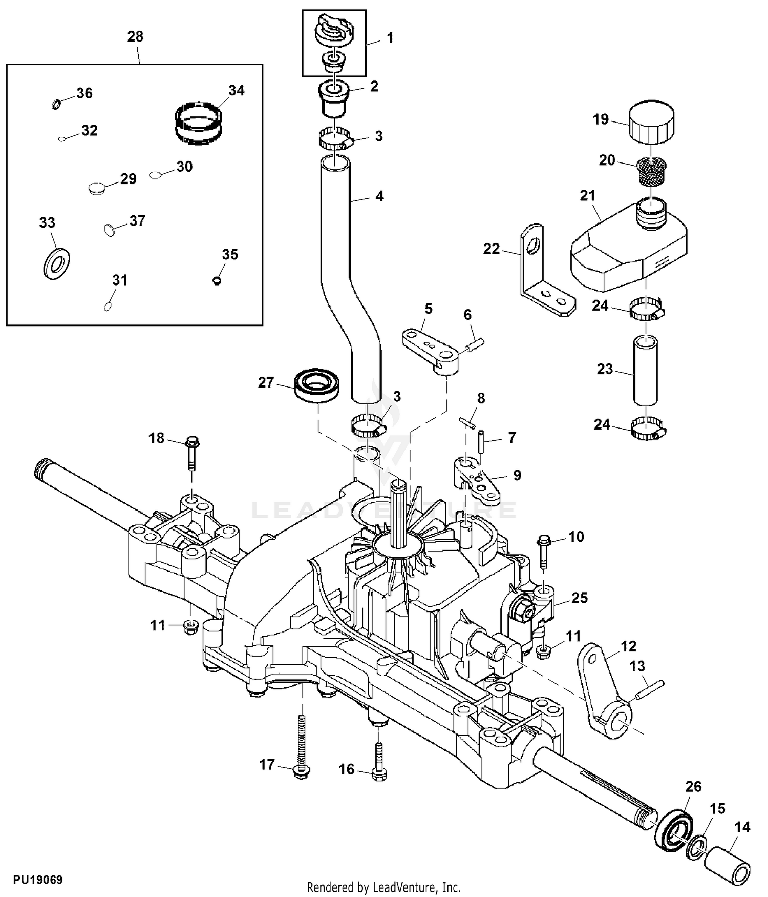 John deere ltr180 drive best sale belt replacement