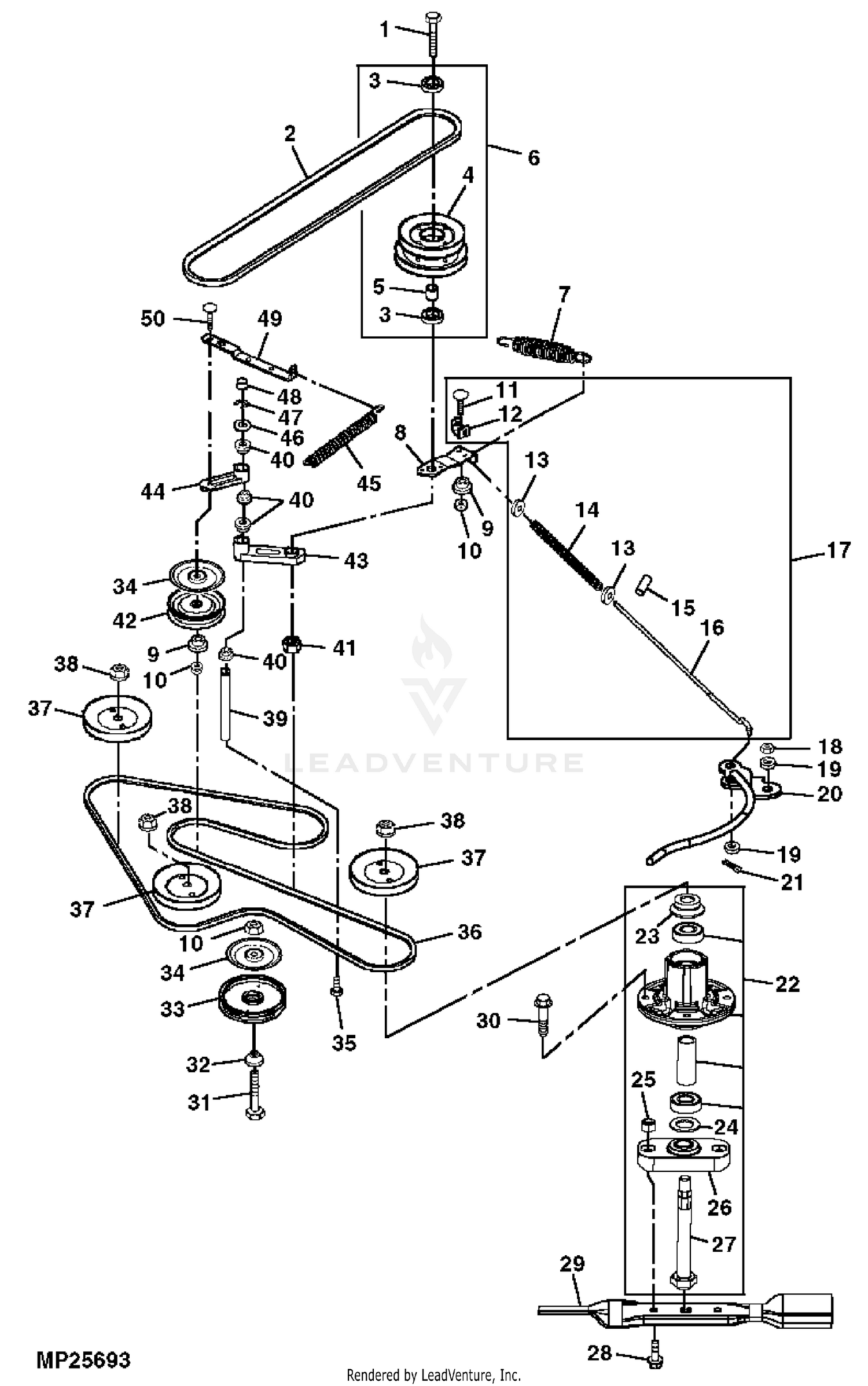 John deere sabre shop drive belt diagram