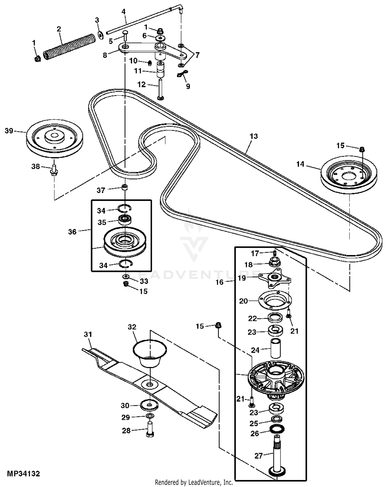 Lawn Mowers Home And Garden Spindle Assembly For John Deere 2210 4010