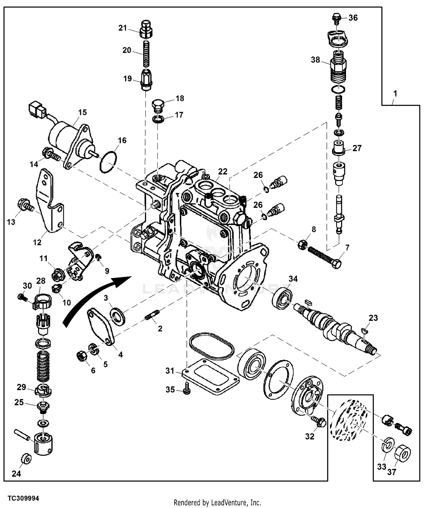 John Deere Fuel and Air Fuel Injection Pump
