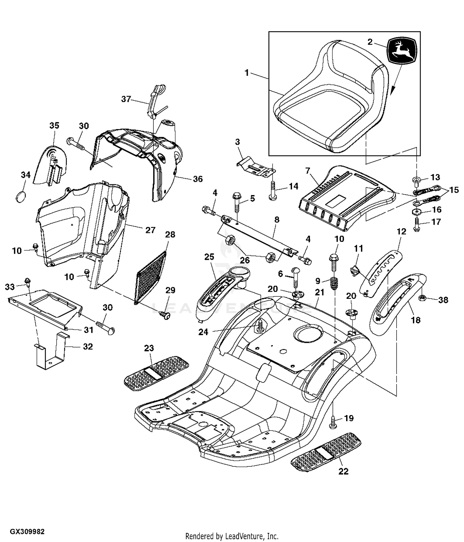 John deere la105 belt diagram best sale