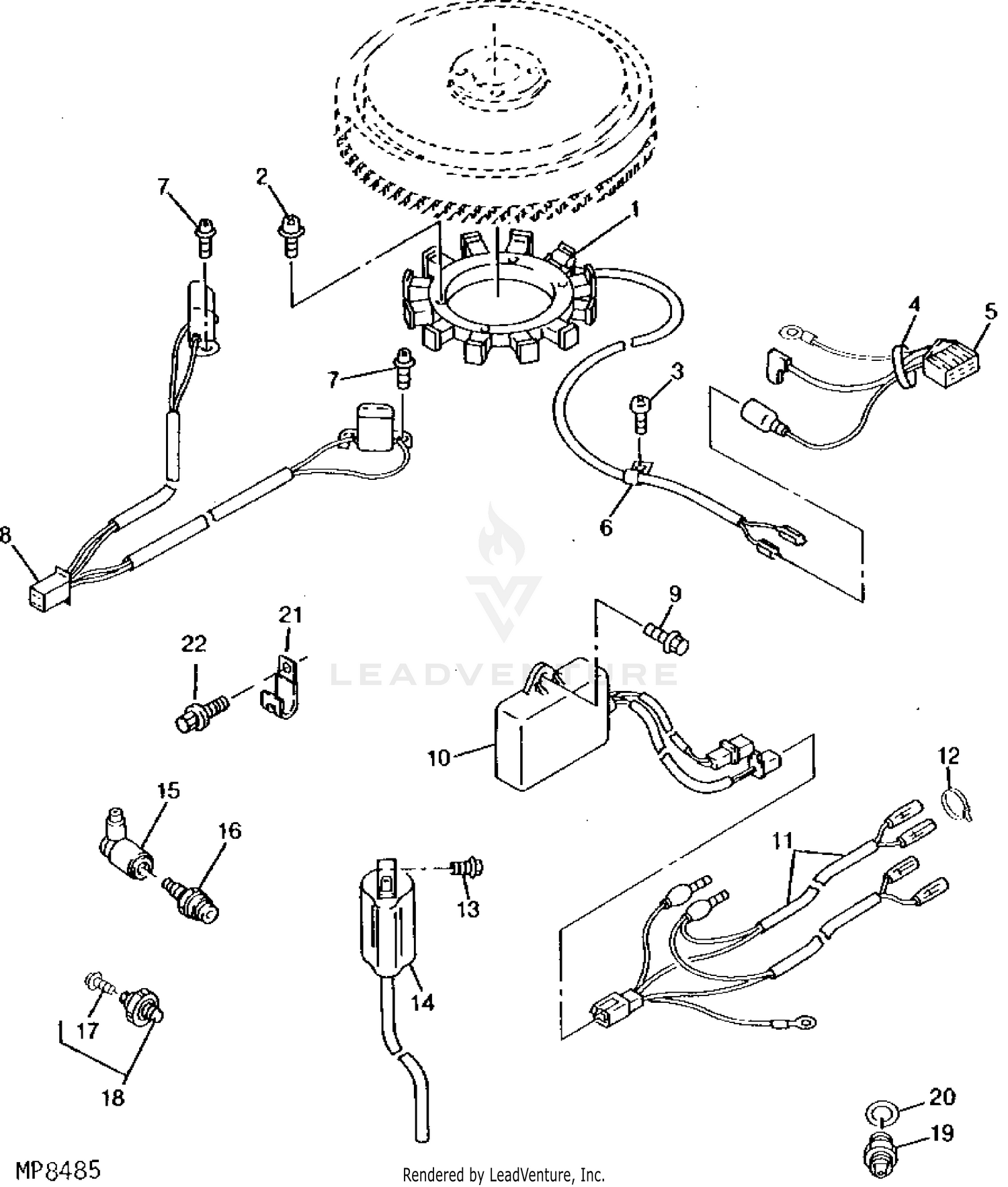 John deere f725 discount engine