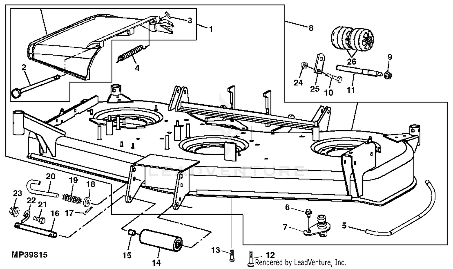 John deere 60 inch hotsell mower deck belt diagram