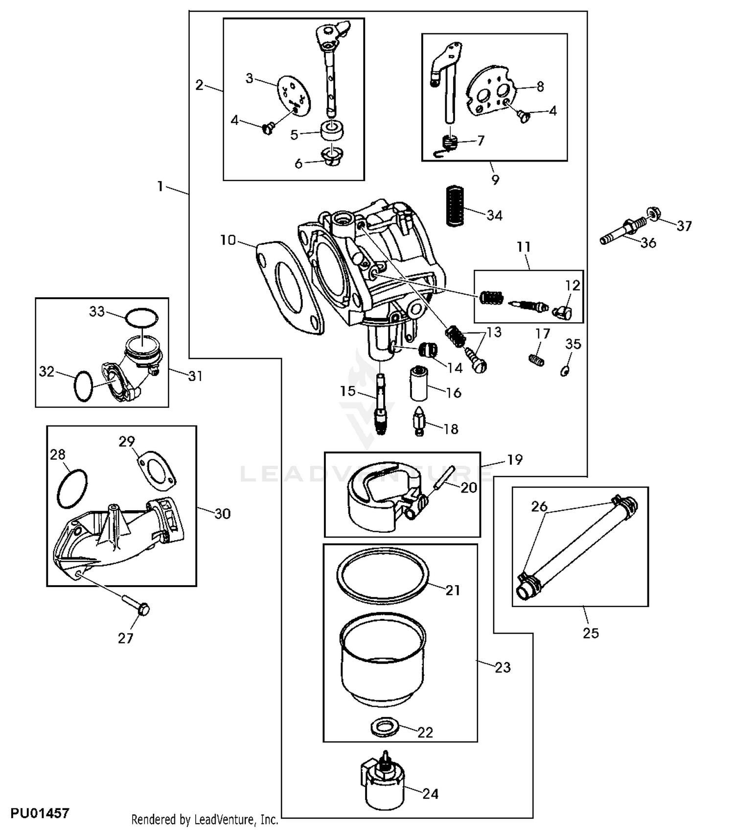 John deere l108 discount carburetor