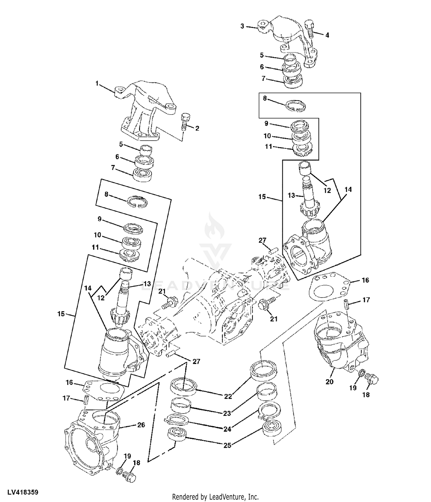 John Deere POWER TRAIN (GEAR) FRONT GEAR CASE